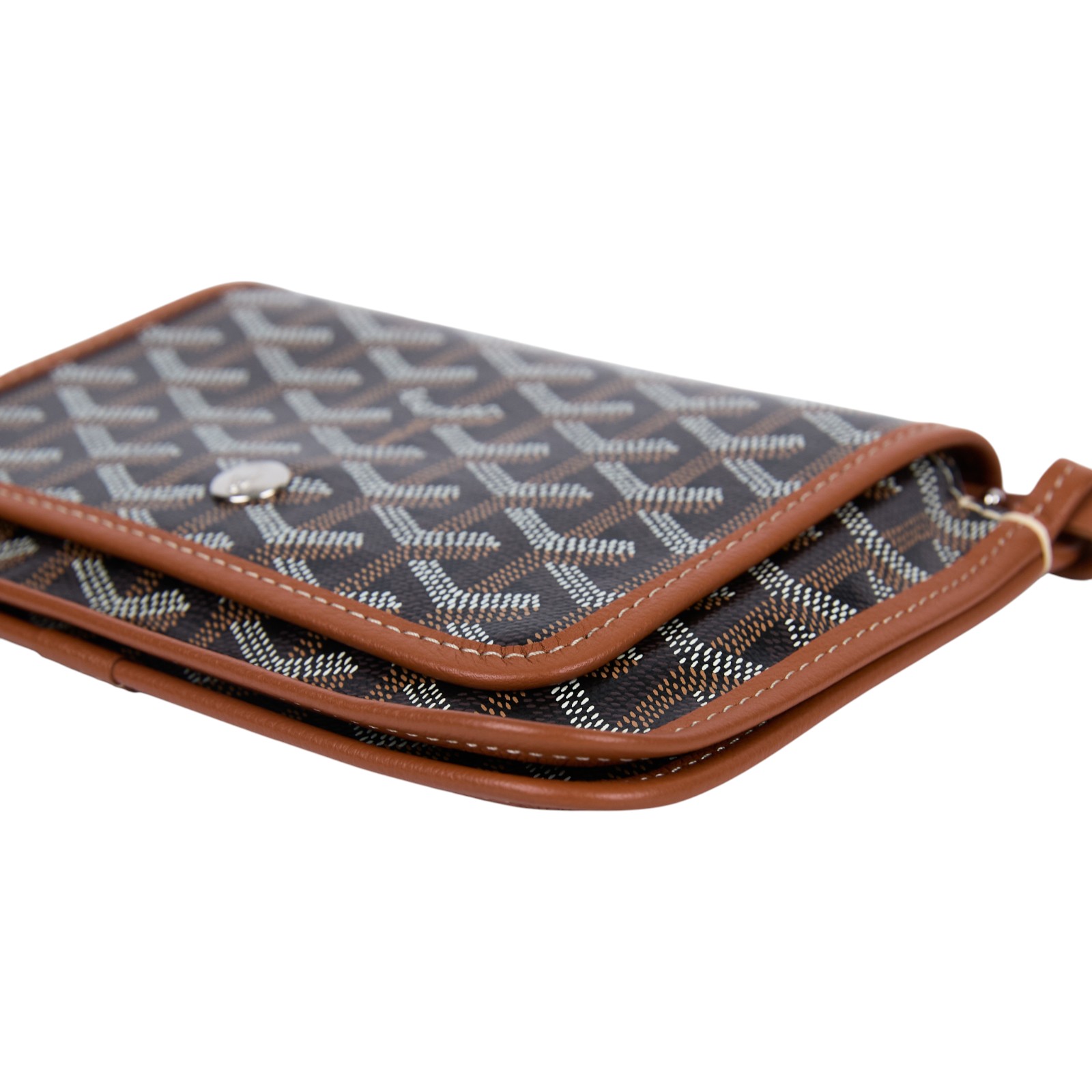 高雅德 GOYARD Plumet Pocket Wallet 肩背 隨身錢包 PLUMETPMLTY 焦糖拚黑PLUMET 無附屬品