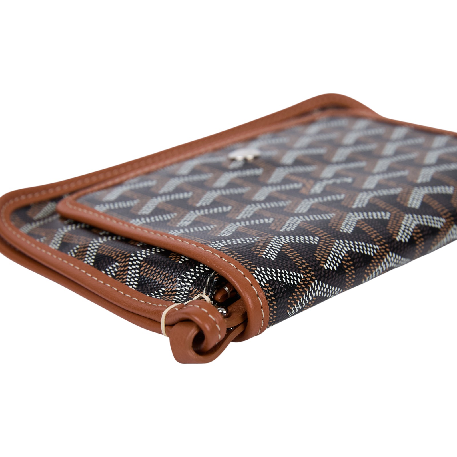 高雅德 GOYARD Plumet Pocket Wallet 肩背 隨身錢包 PLUMETPMLTY 焦糖拚黑PLUMET 無附屬品