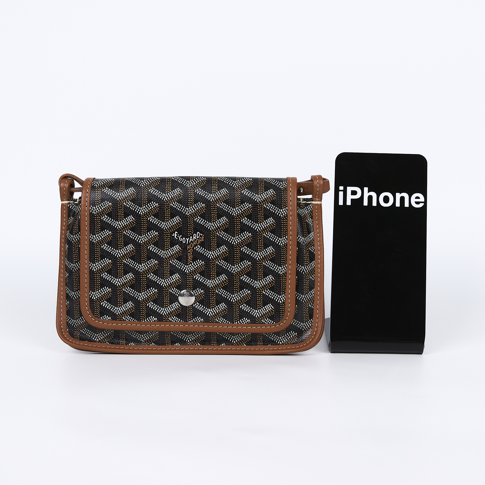 高雅德 GOYARD Plumet Pocket Wallet 肩背 隨身錢包 PLUMETPMLTY 焦糖拚黑PLUMET 無附屬品