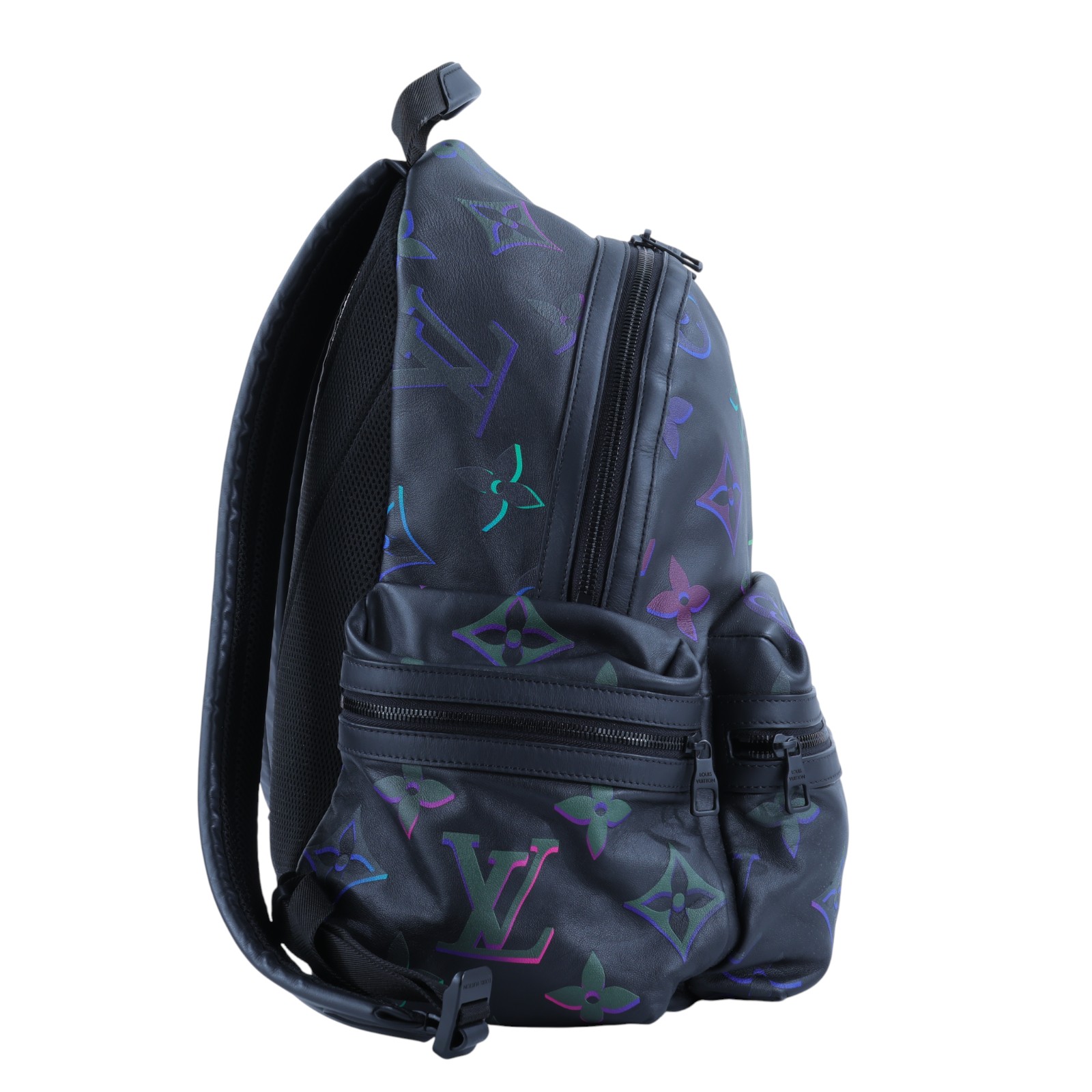 路易威登 LOUIS VUITTON Comet 後背包 雙肩包 M22488 晶片款 黑底彩虹LOGO後背包 防塵袋(RFID消磁)