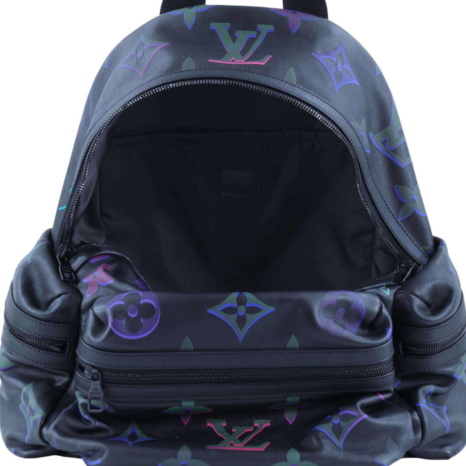 路易威登 LOUIS VUITTON Comet 後背包 雙肩包 M22488 晶片款 黑底彩虹LOGO後背包 防塵袋(RFID消磁)