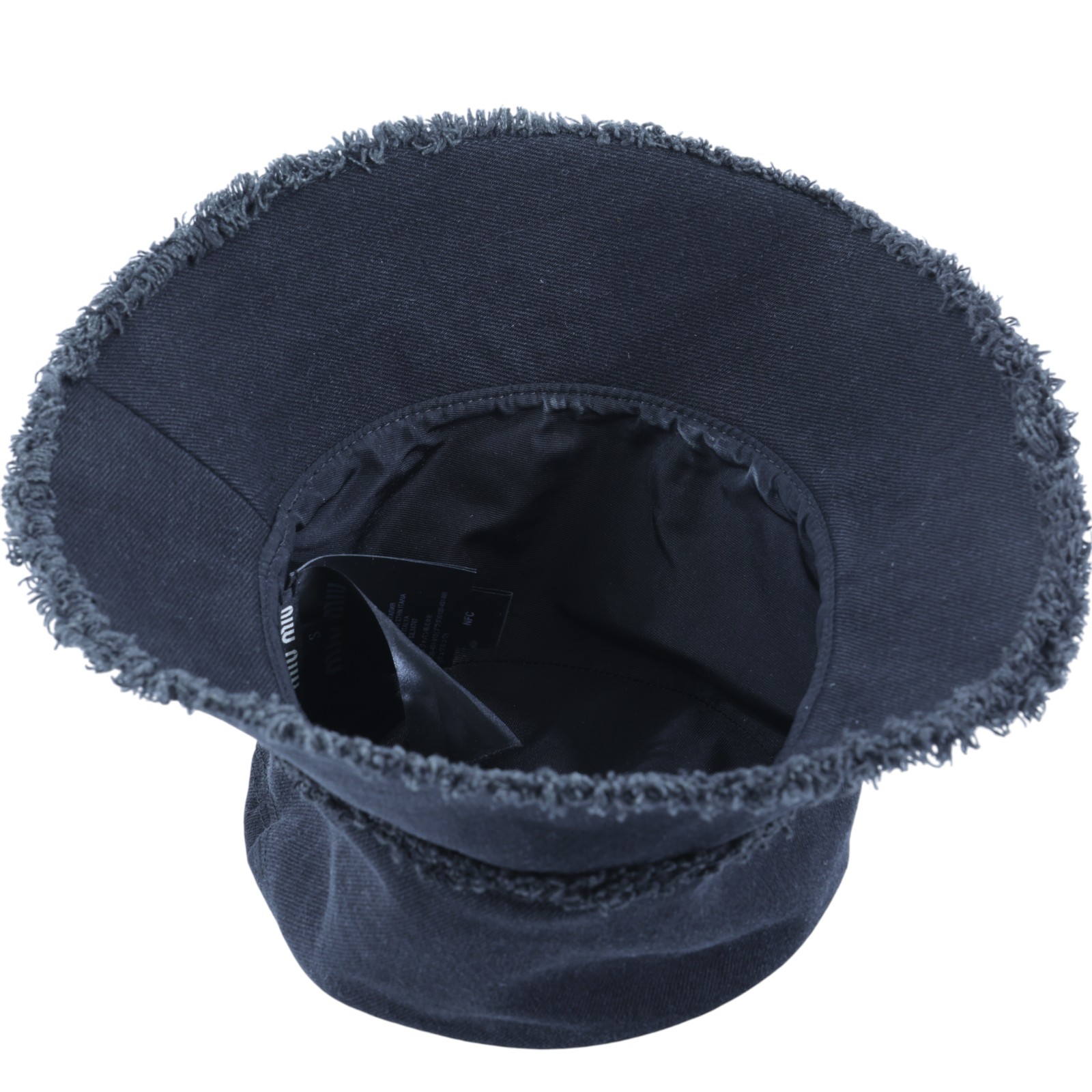 繆繆 MIU MIU 牛仔布 水桶帽 5HC196_2CL4_S 黑牛仔漁夫帽#S 原廠盒子/防塵袋/購買證明正本