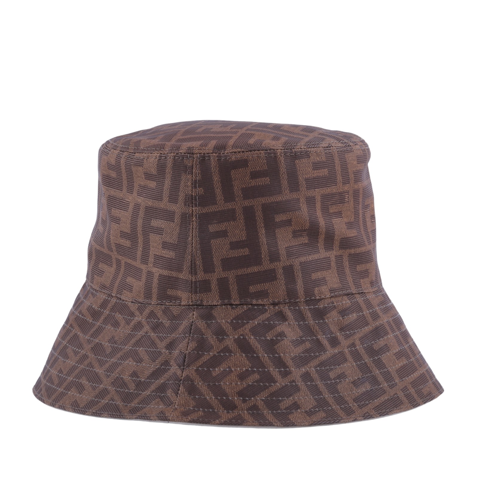 芬迪 FENDI FF提花 布質 棒球帽 FXQ200A2NP_S 咖FF雙面漁夫帽#S 防塵袋