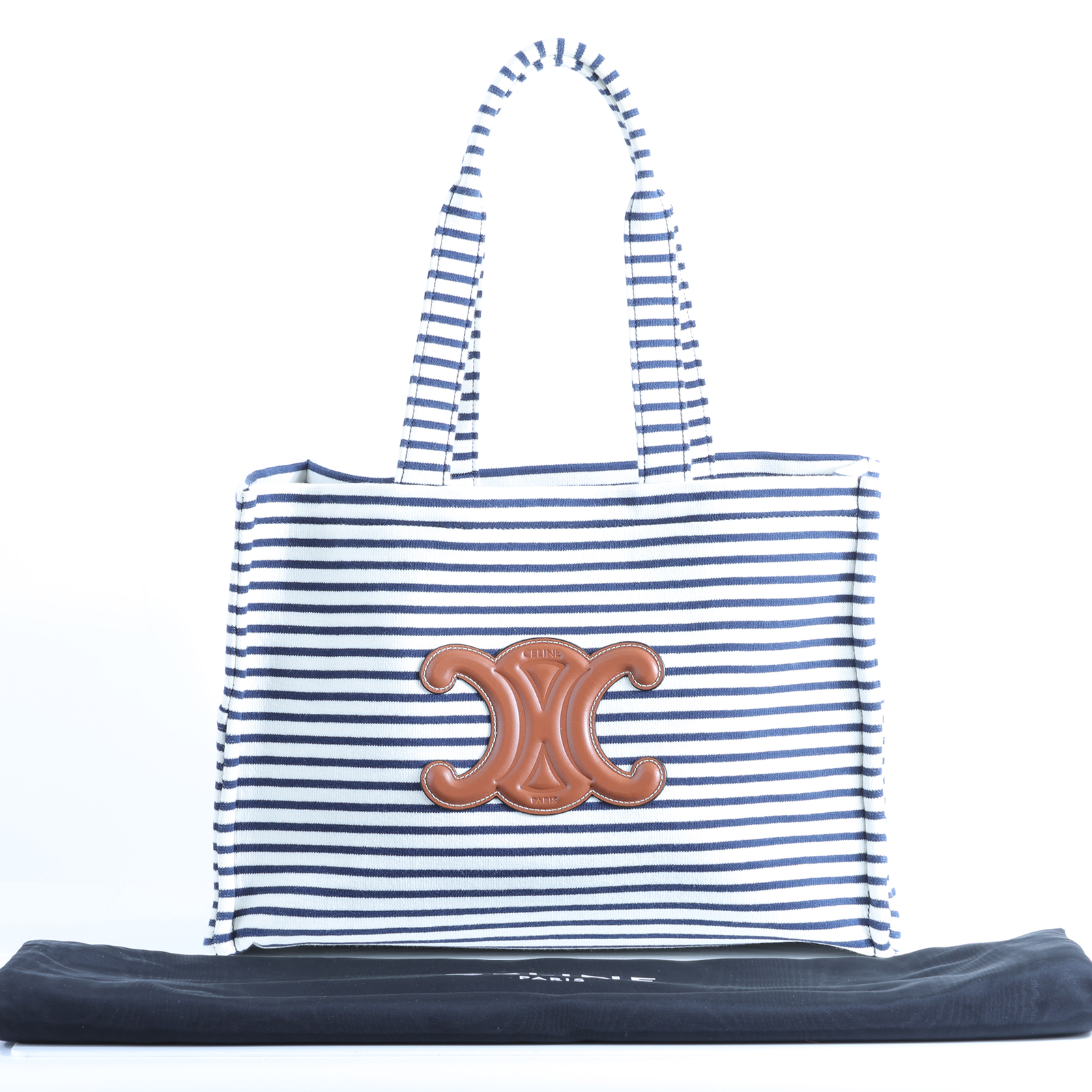 思琳 CELINE CABAS THAIS LARGE 托特包 196762DMI 藍白條紋CABAS THAIS LARGE 防塵袋