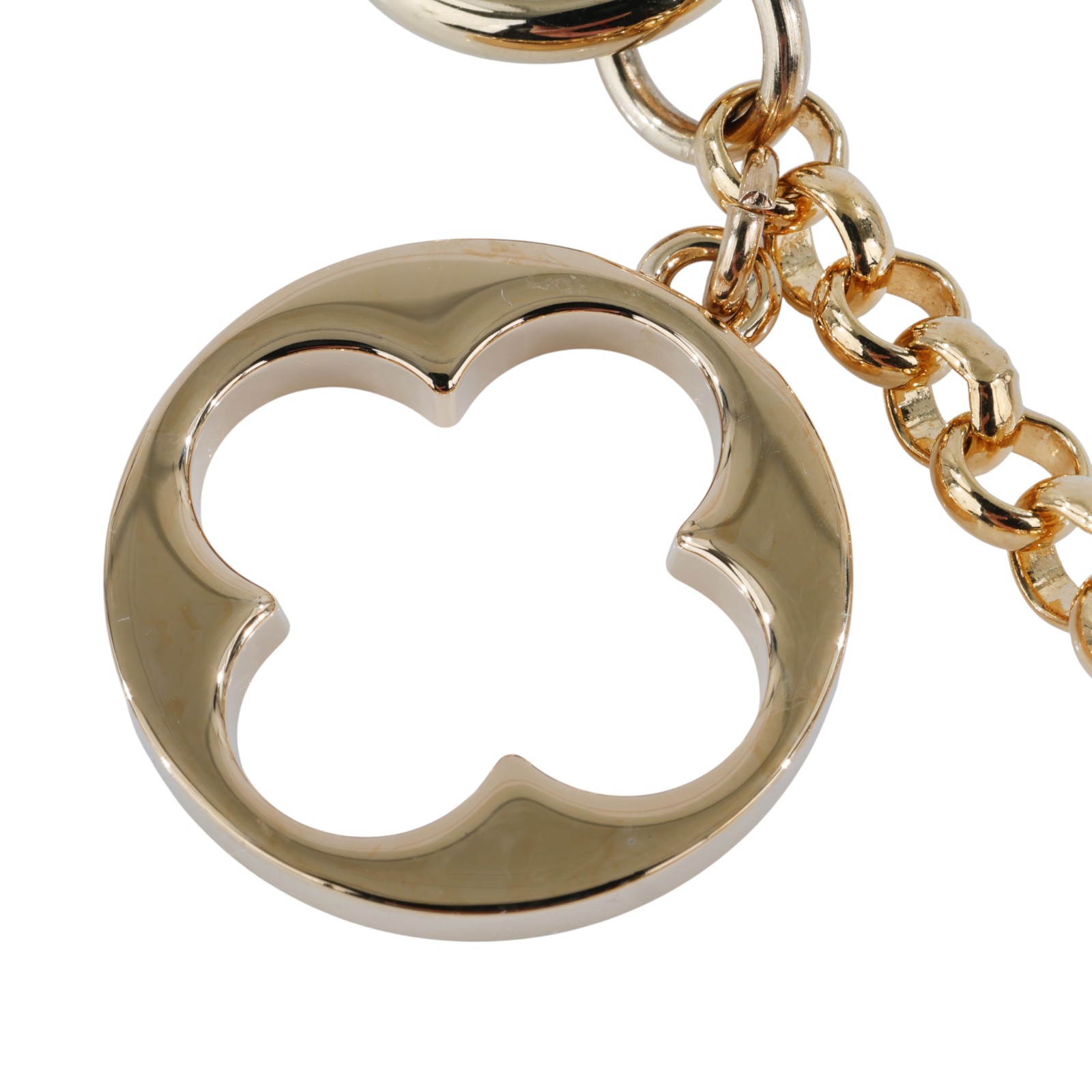 路易威登 LOUIS VUITTON Fleur de Monogram 包包鏈帶 吊飾 包掛 M01413  購買證明影本