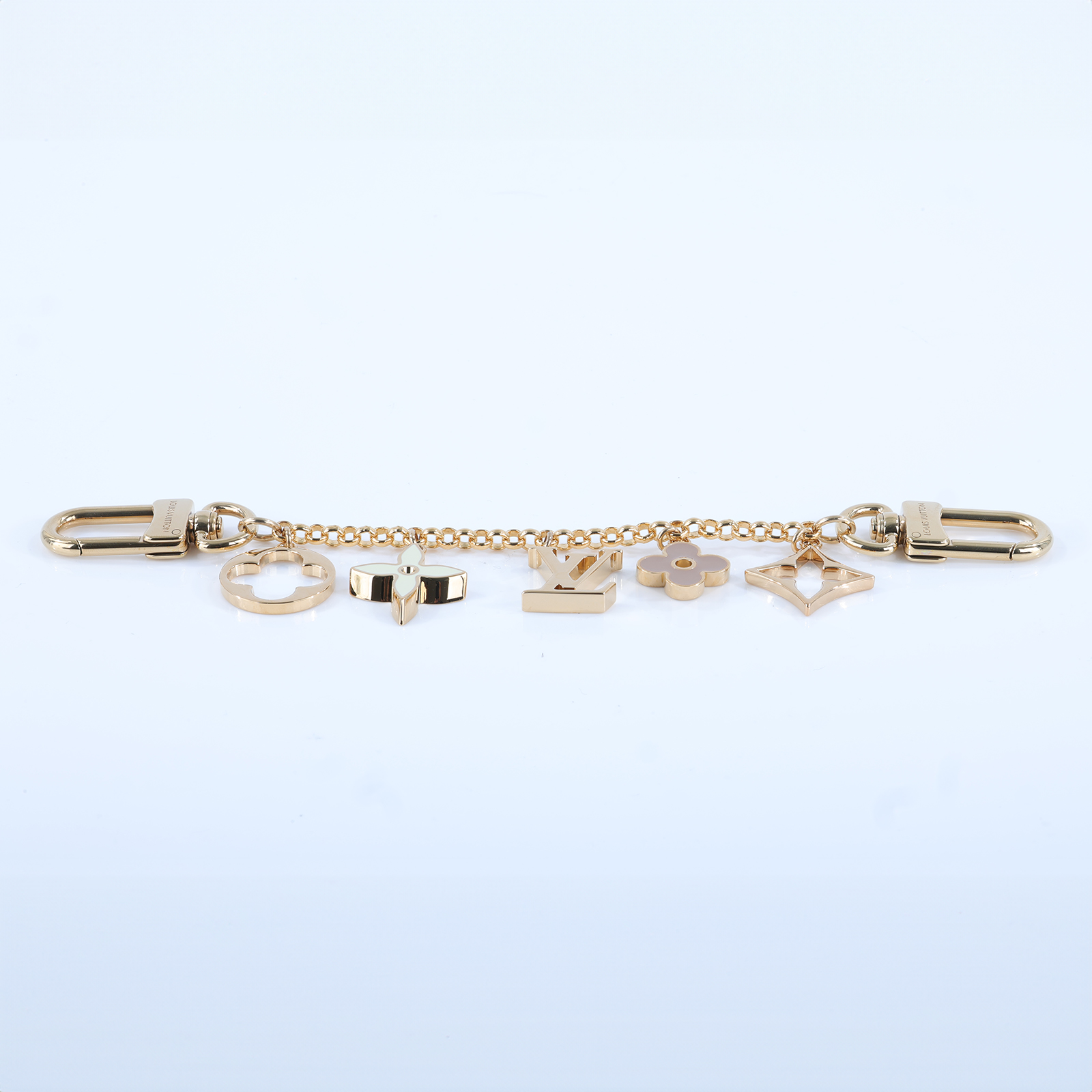 路易威登 LOUIS VUITTON Fleur de Monogram 包包鏈帶 吊飾 包掛 M01413  購買證明影本