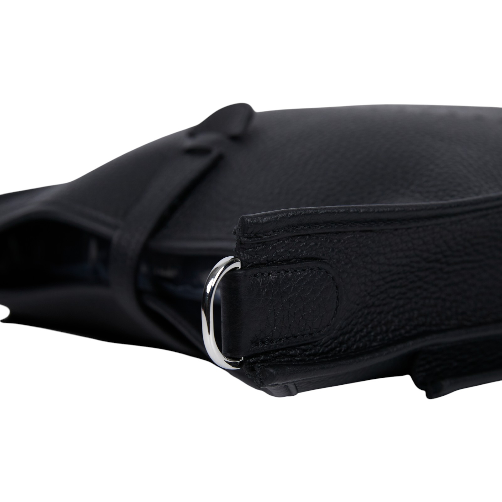 愛馬仕 Hermes Evelyne Bag 伊芙琳包 29 馬蹄型 銀色五金 黑色 H056277CK89 /W ID 007 CF  原廠盒子/防塵袋/背帶/購買證明正本