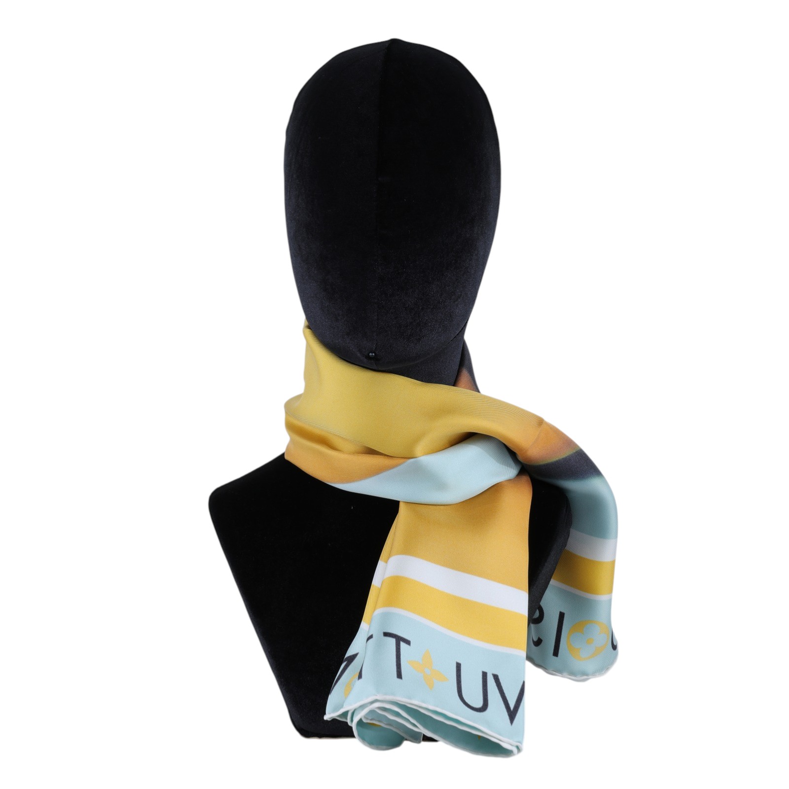 路易威登 LOUIS VUITTON 絲巾 方巾 M90626 黃拚綠Animogram Duck絲巾90X90 原廠盒子