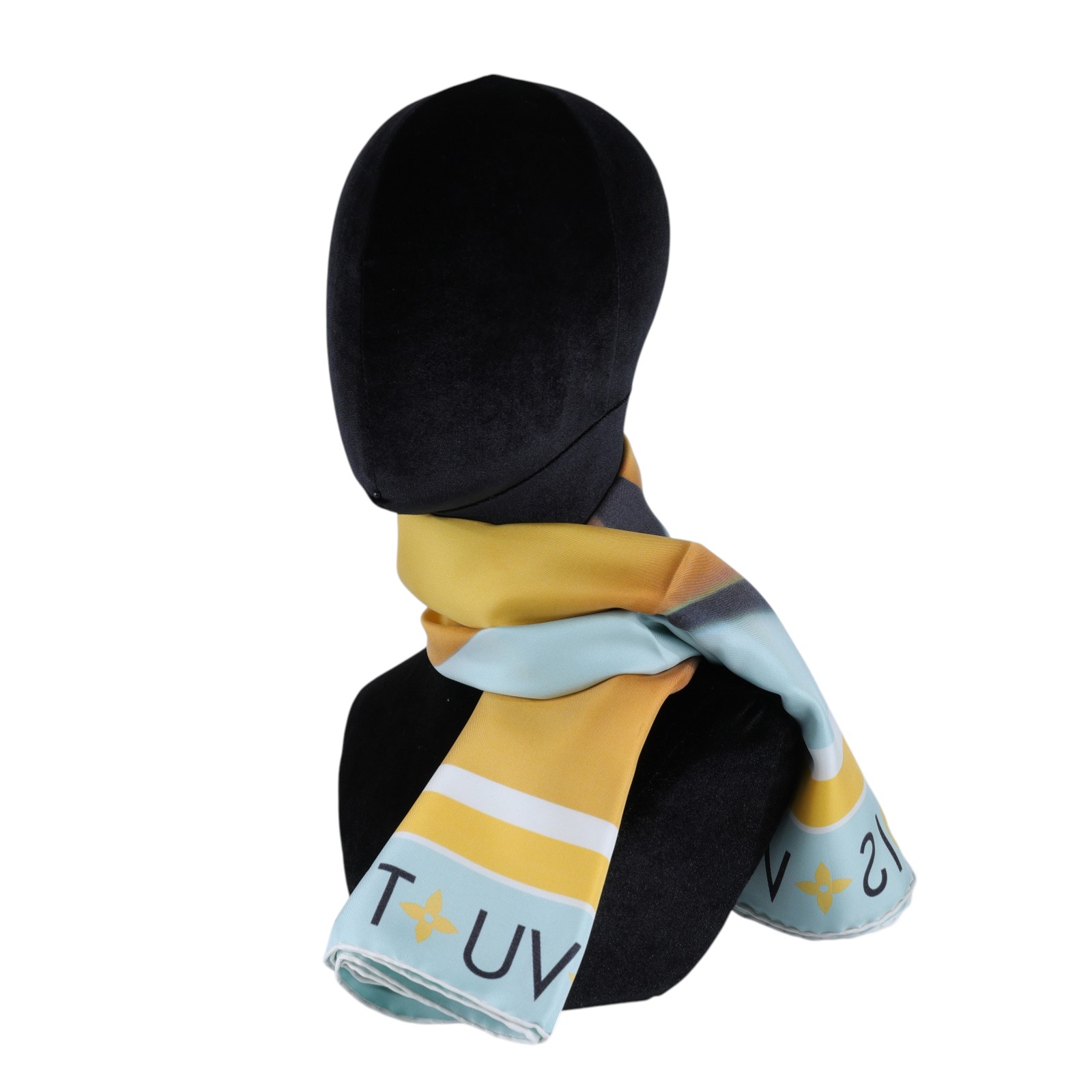 路易威登 LOUIS VUITTON 絲巾 方巾 M90626 黃拚綠Animogram Duck絲巾90X90 原廠盒子