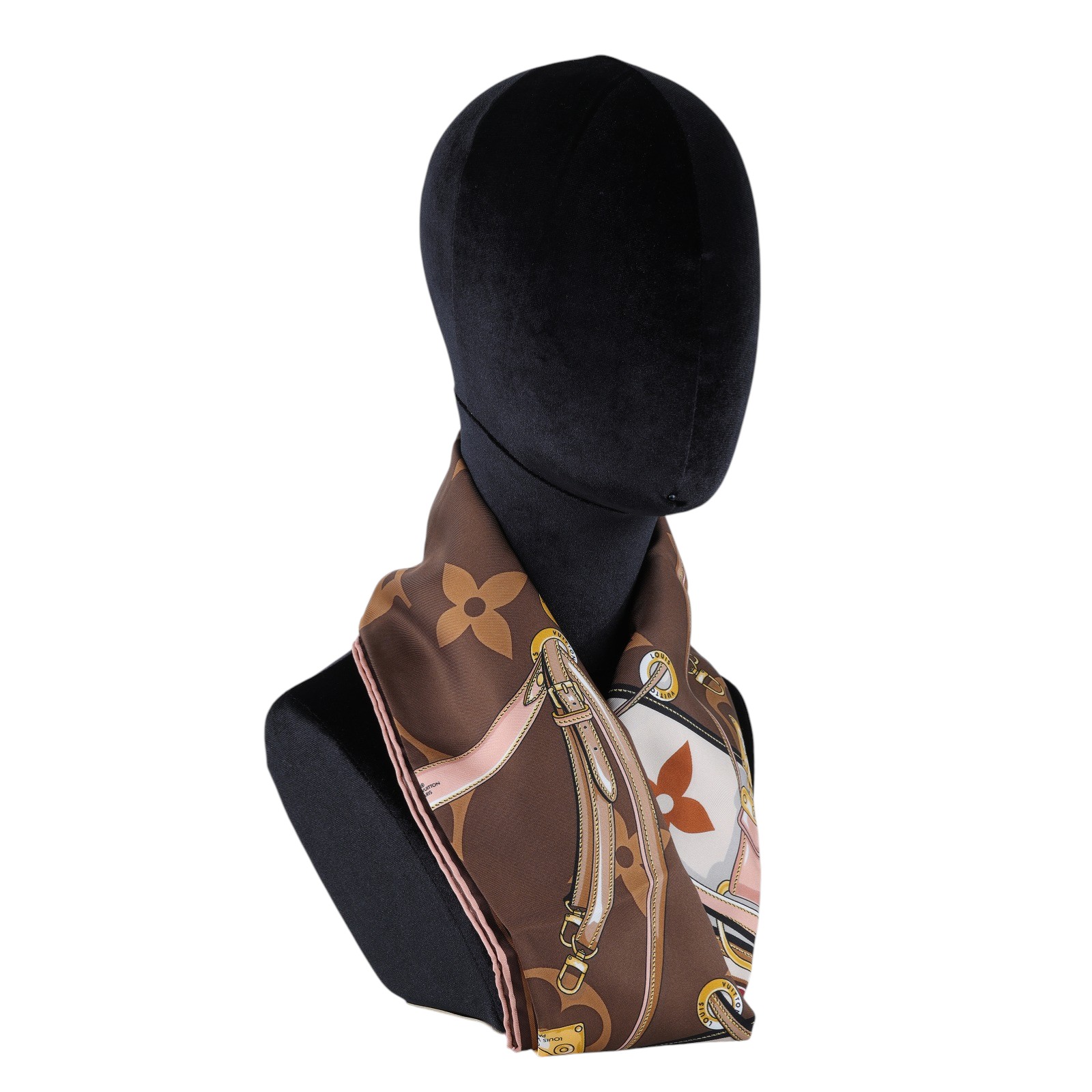 路易威登 LOUIS VUITTON Ultimate Monogram 方巾 棕色 M77639  原廠盒子