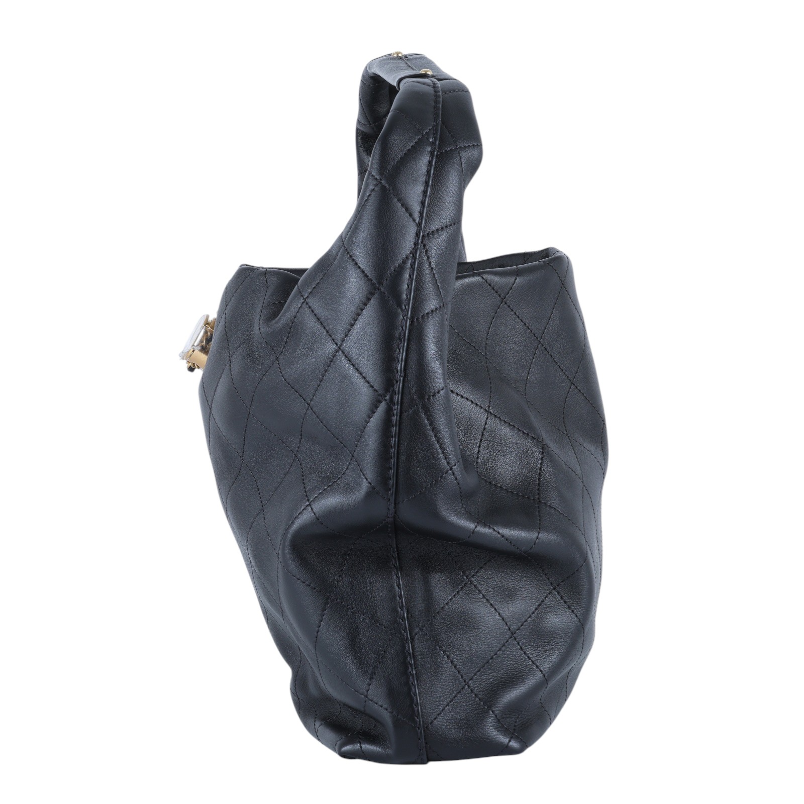 香奈兒 CHANEL CC LOGO HOBO 手提包 肩背包 流浪包 AS5967 B22897 晶片款 黑金HOBO 防塵袋/購買證明正本