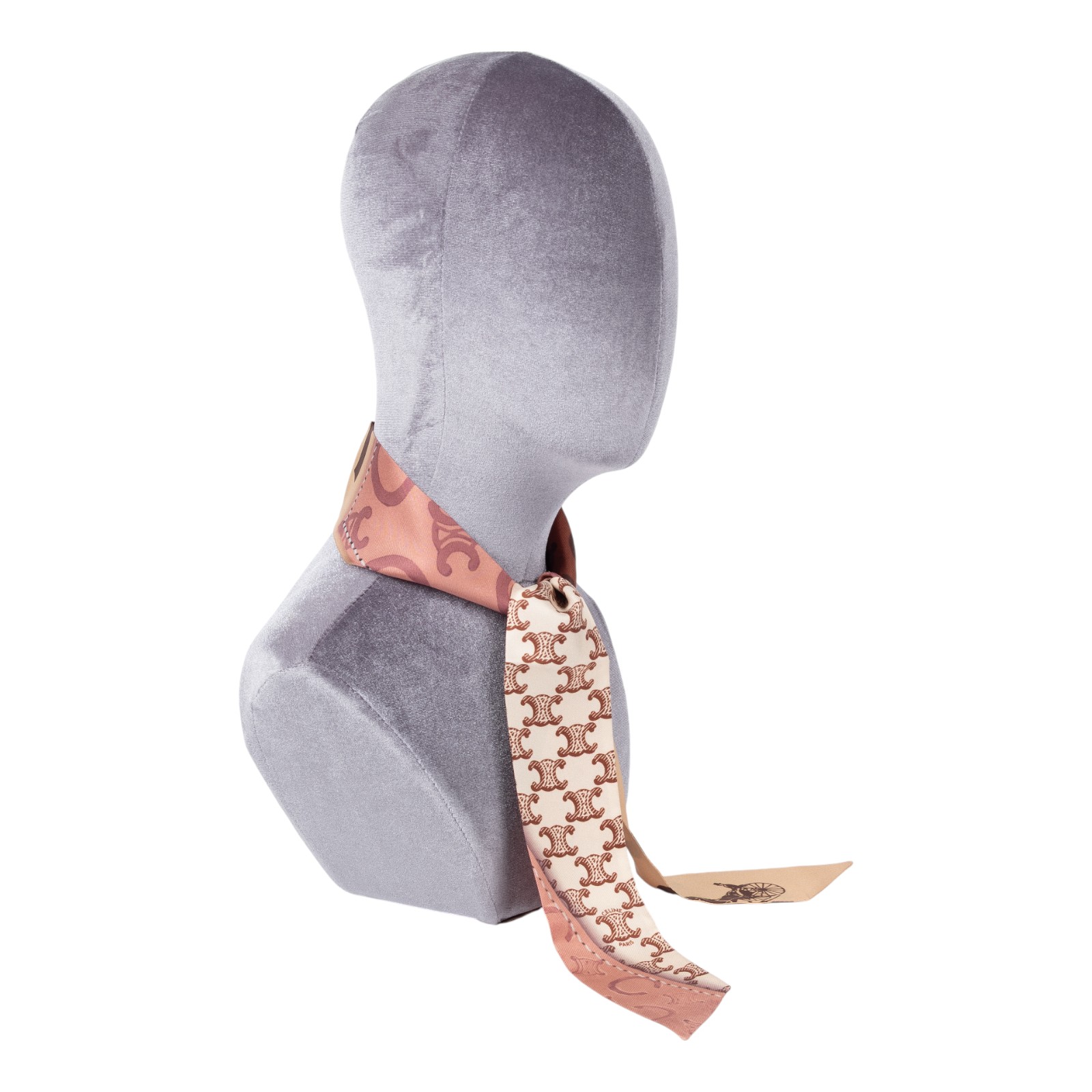 思琳 CELINE 印花桑蠶絲斜紋布 AA0A62W91 粉膚凱旋門/馬車印花TWILL 原廠盒子