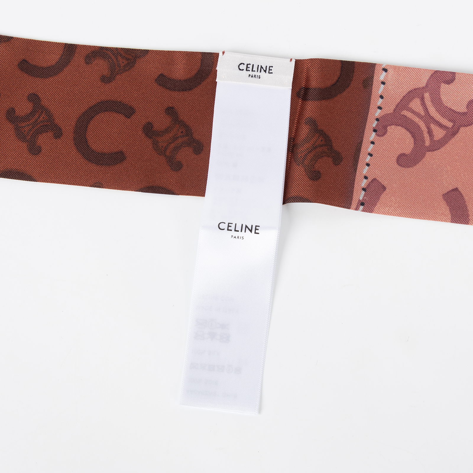 思琳 CELINE 印花桑蠶絲斜紋布 AA0A62W91 粉膚凱旋門/馬車印花TWILL 原廠盒子