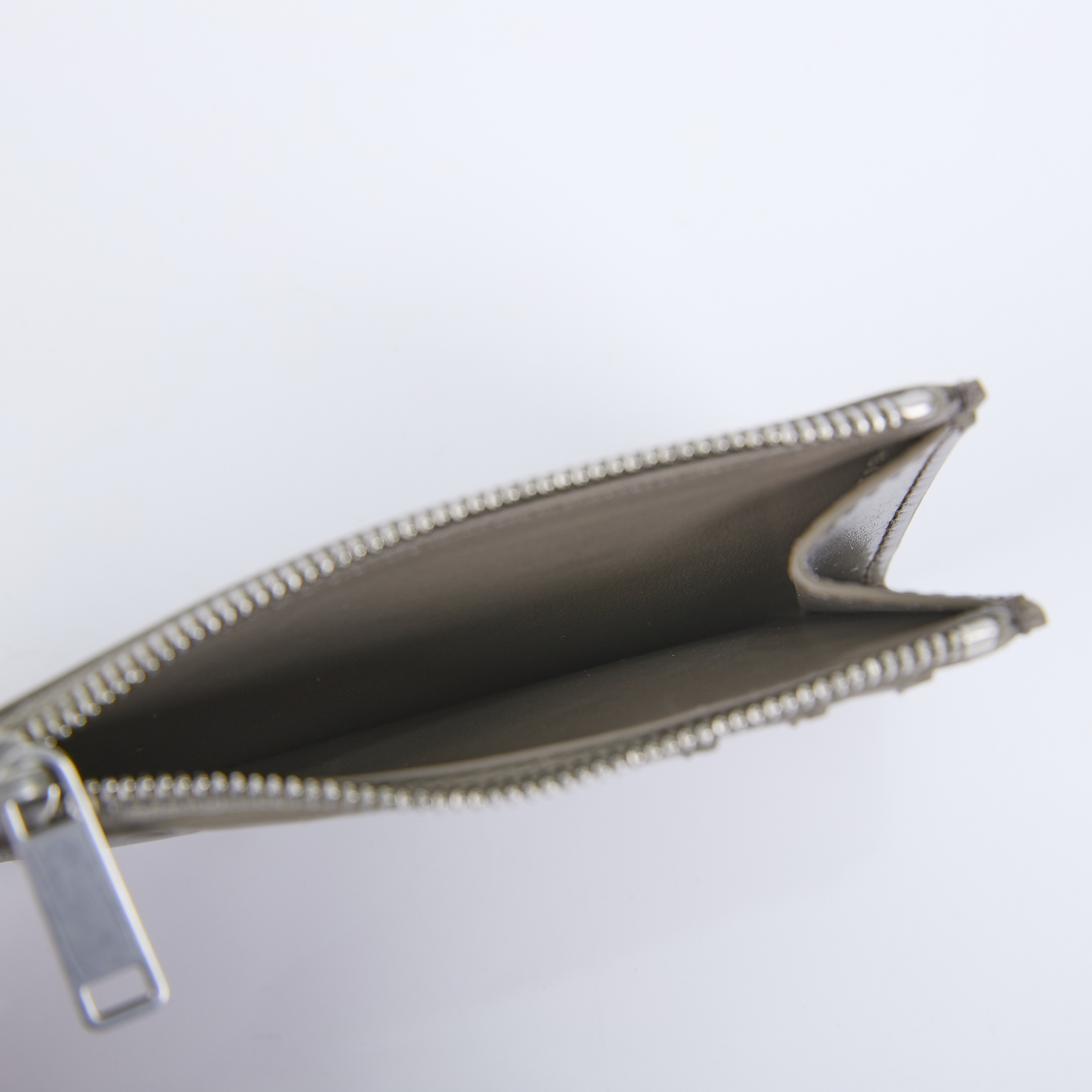 思琳 CELINE Triomphe 拉鍊 卡包 10F993FQD 藕灰凱旋門壓紋卡包 原廠盒子/防塵袋