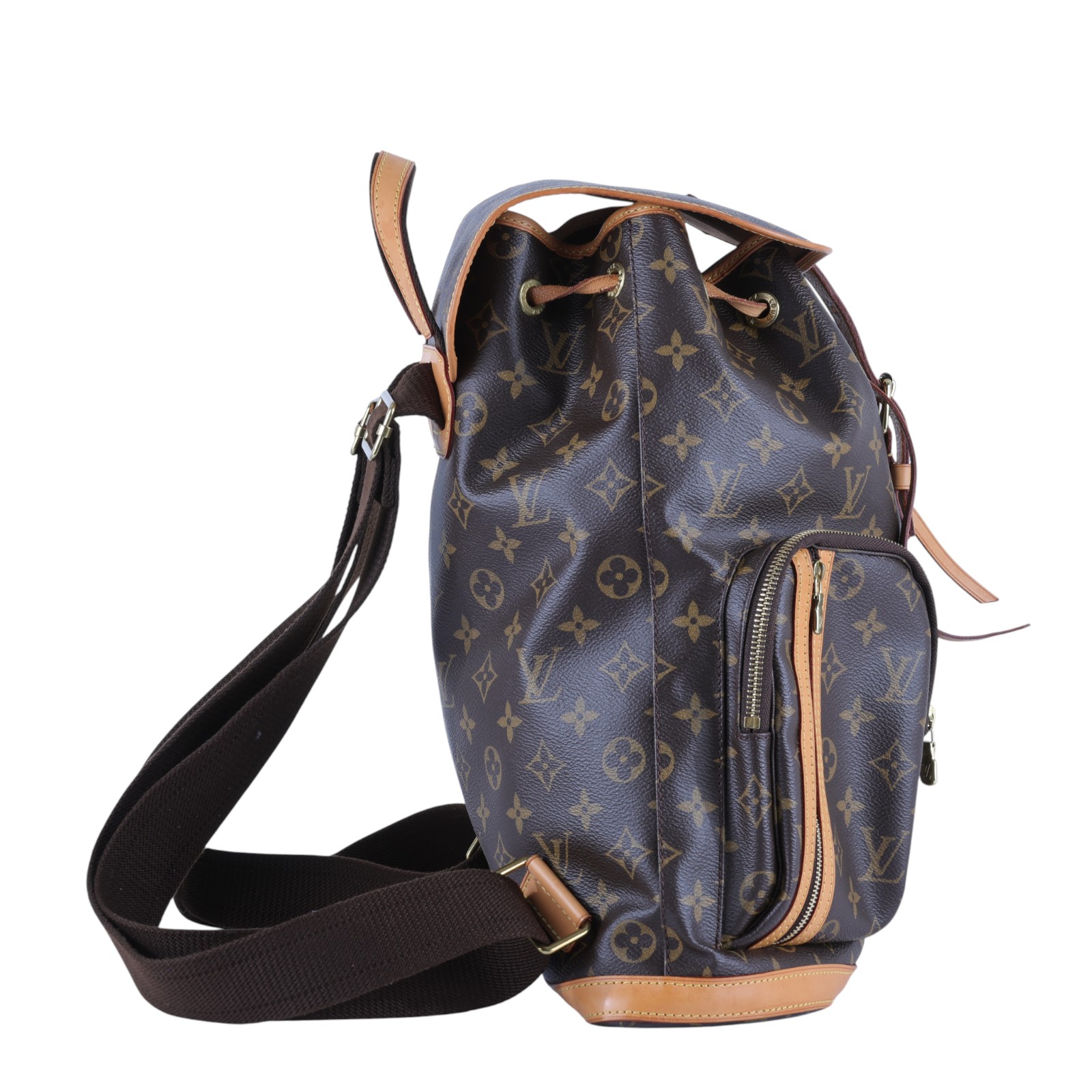 路易威登 LOUIS VUITTON Bosphore 後背包 經典帆布 M40107 原花掀蓋束口後背包 樂天購買證明