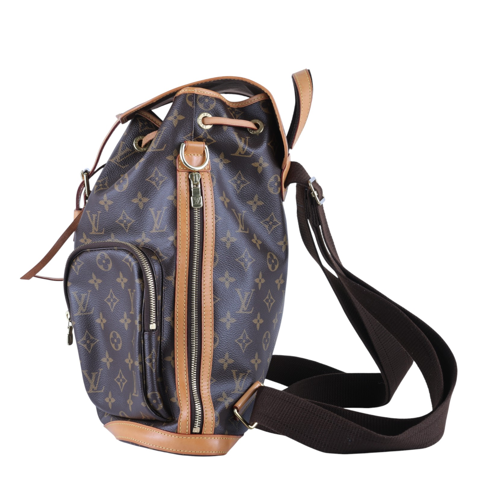 路易威登 LOUIS VUITTON Bosphore 後背包 經典帆布 M40107 原花掀蓋束口後背包 樂天購買證明