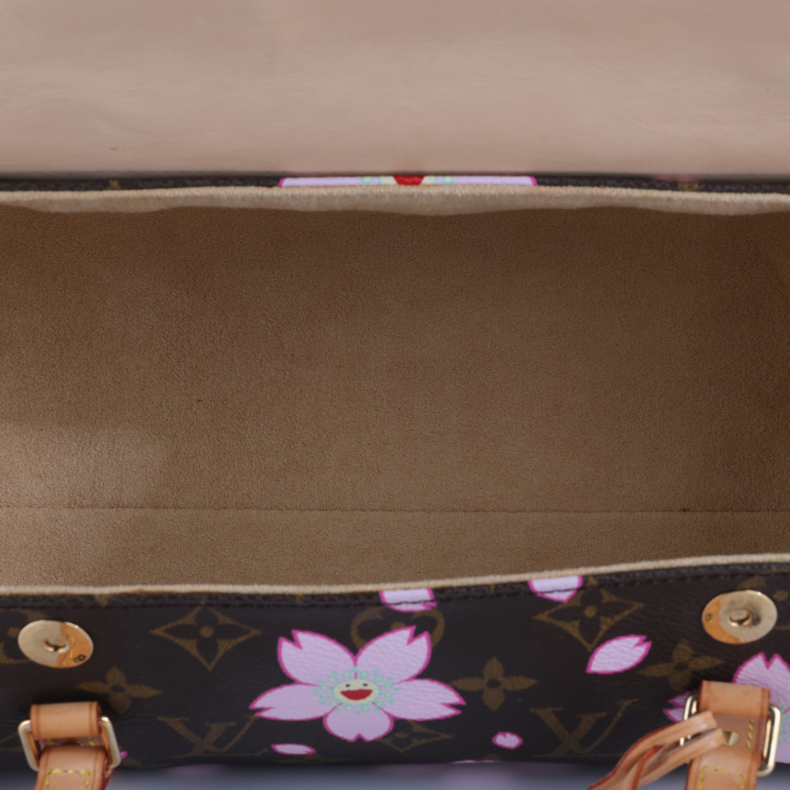 路易威登 LOUIS VUITTON 村上隆 Monogram PAPILLON 手提包 M92009 原花村上隆櫻花圓筒包PAPILLON 防塵袋