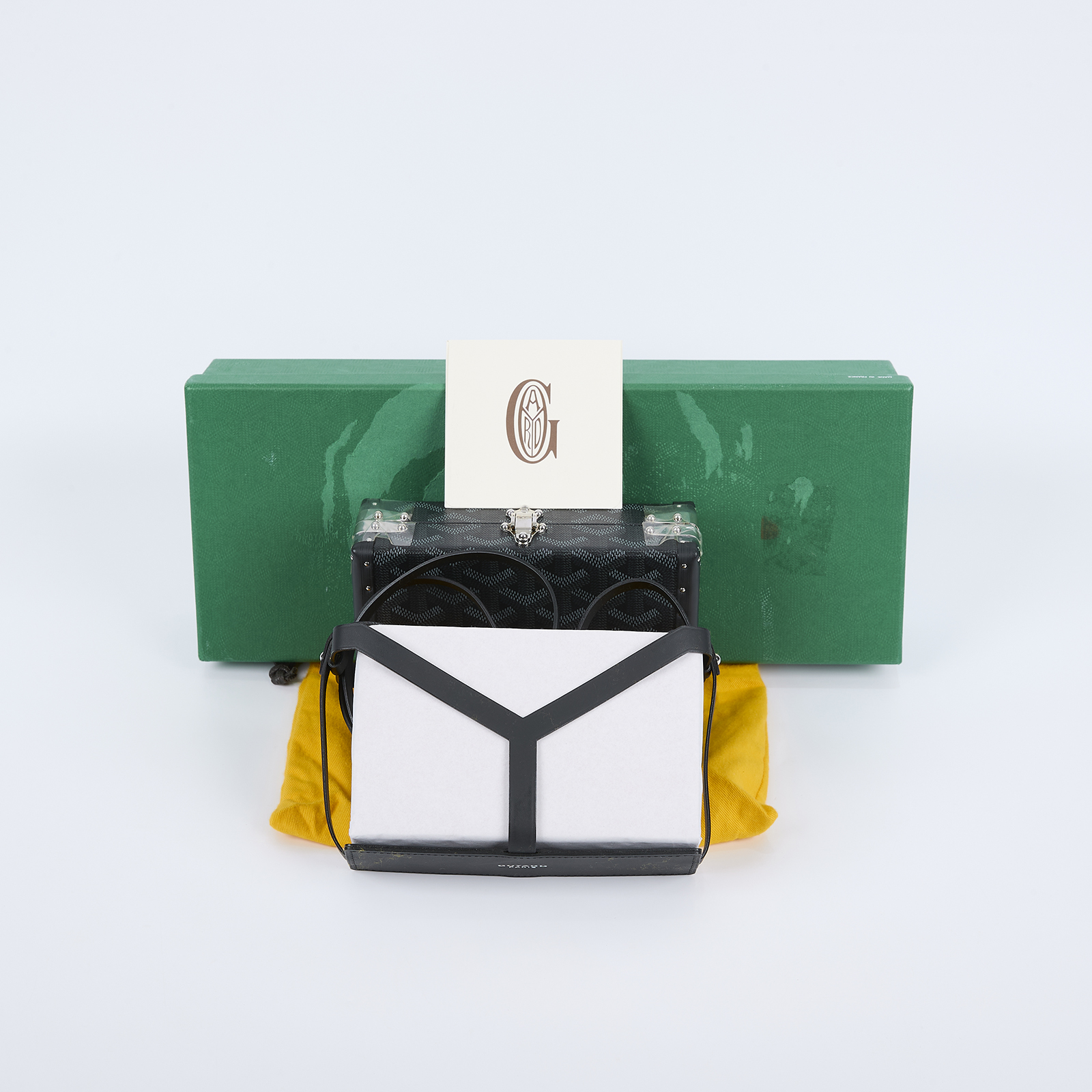 高雅德 GOYARD Minaudiere Trunk 肩背 手拿 迷你箱 MINA08PMLTY  原廠盒子/防塵袋