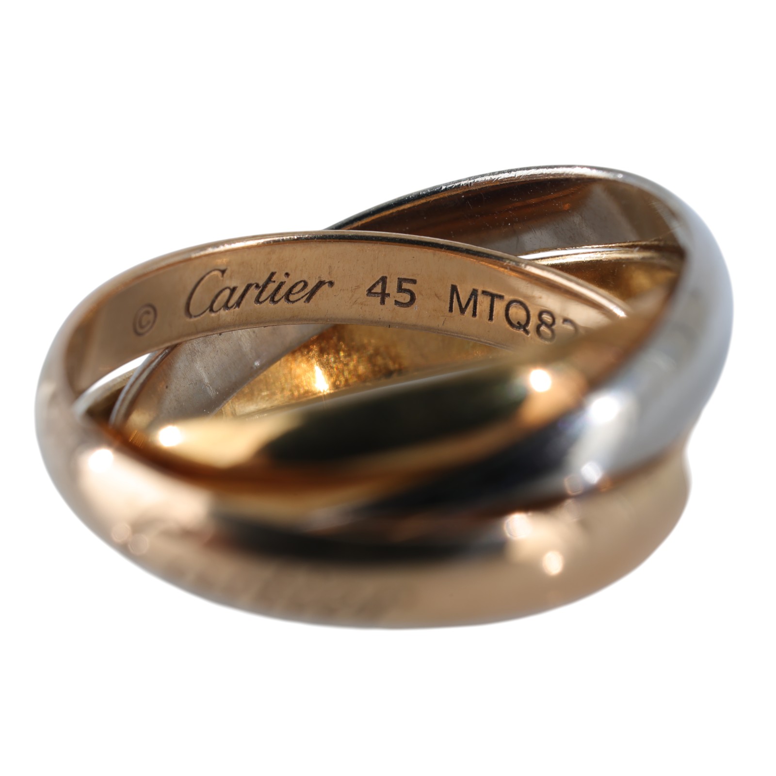 卡地亞 CARTIER Trinity 戒指 B4086145 RG/WG/YG TRINITY 戒指#45 原廠盒子/保書/購買證明正本
