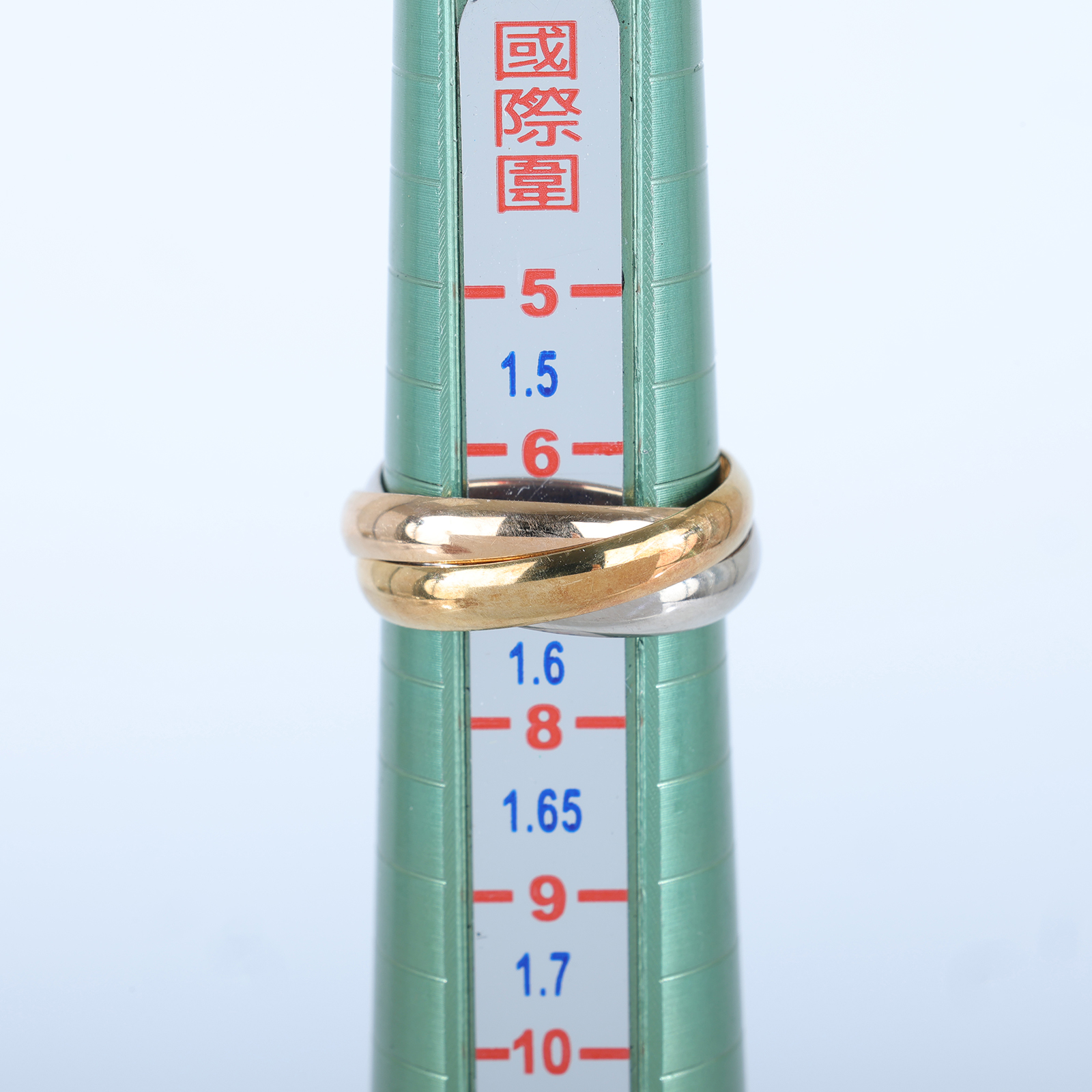 卡地亞 CARTIER Trinity 戒指 B4086145 RG/WG/YG TRINITY 戒指#45 原廠盒子/保書/購買證明正本