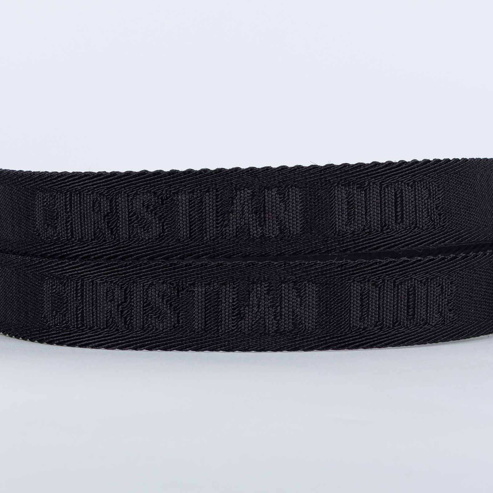 迪奧 CHRISTIAN DIOR CD Saddle 腰帶 0WBM11BLTA CD黑尼龍腰帶 原廠盒子/防塵袋