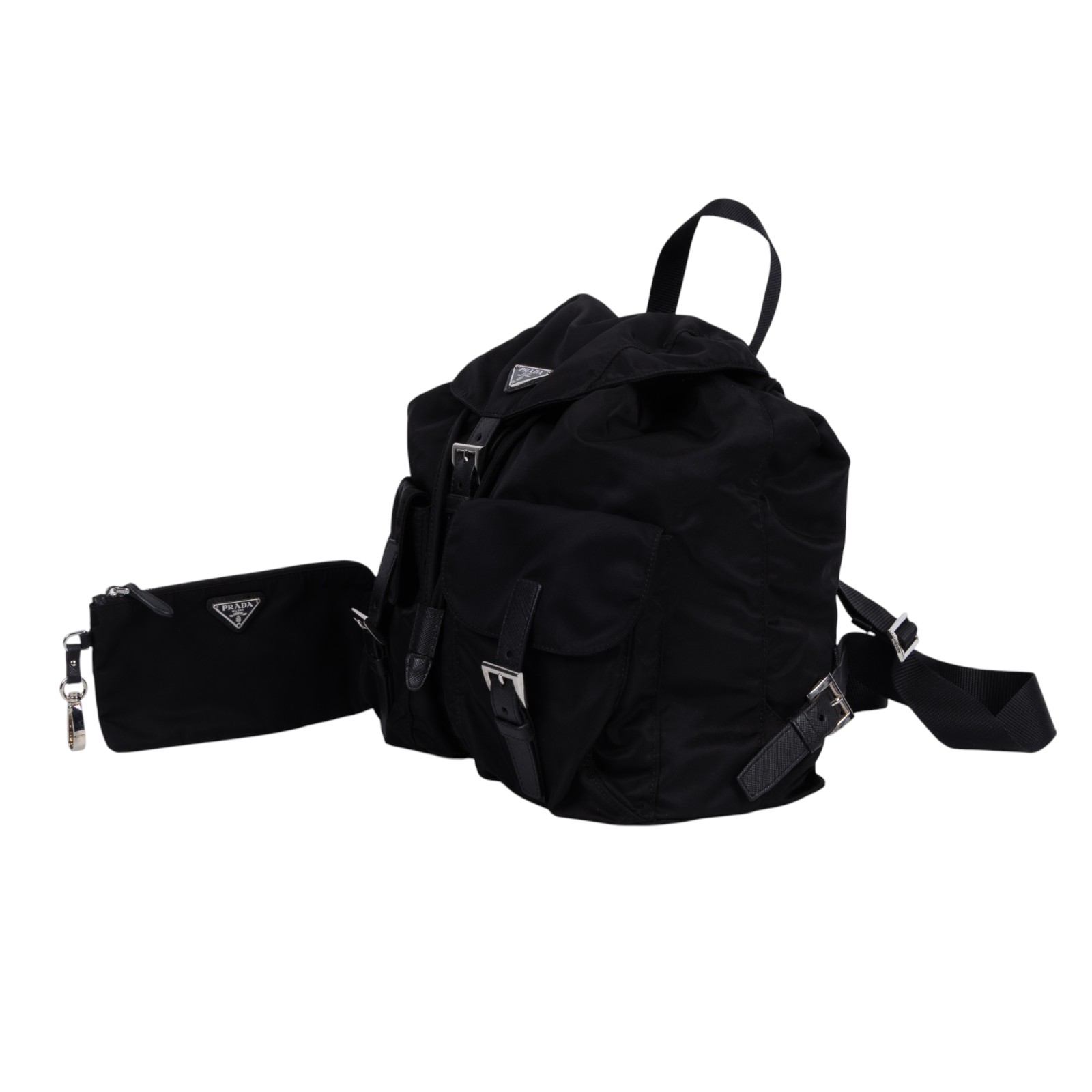 普拉達 PRADA Re-Nylon 中型 背囊 連化妝袋 1BZ811_RV44 黑Re-Nylon 中型背囊連化妝袋 防塵袋/保證卡/內袋