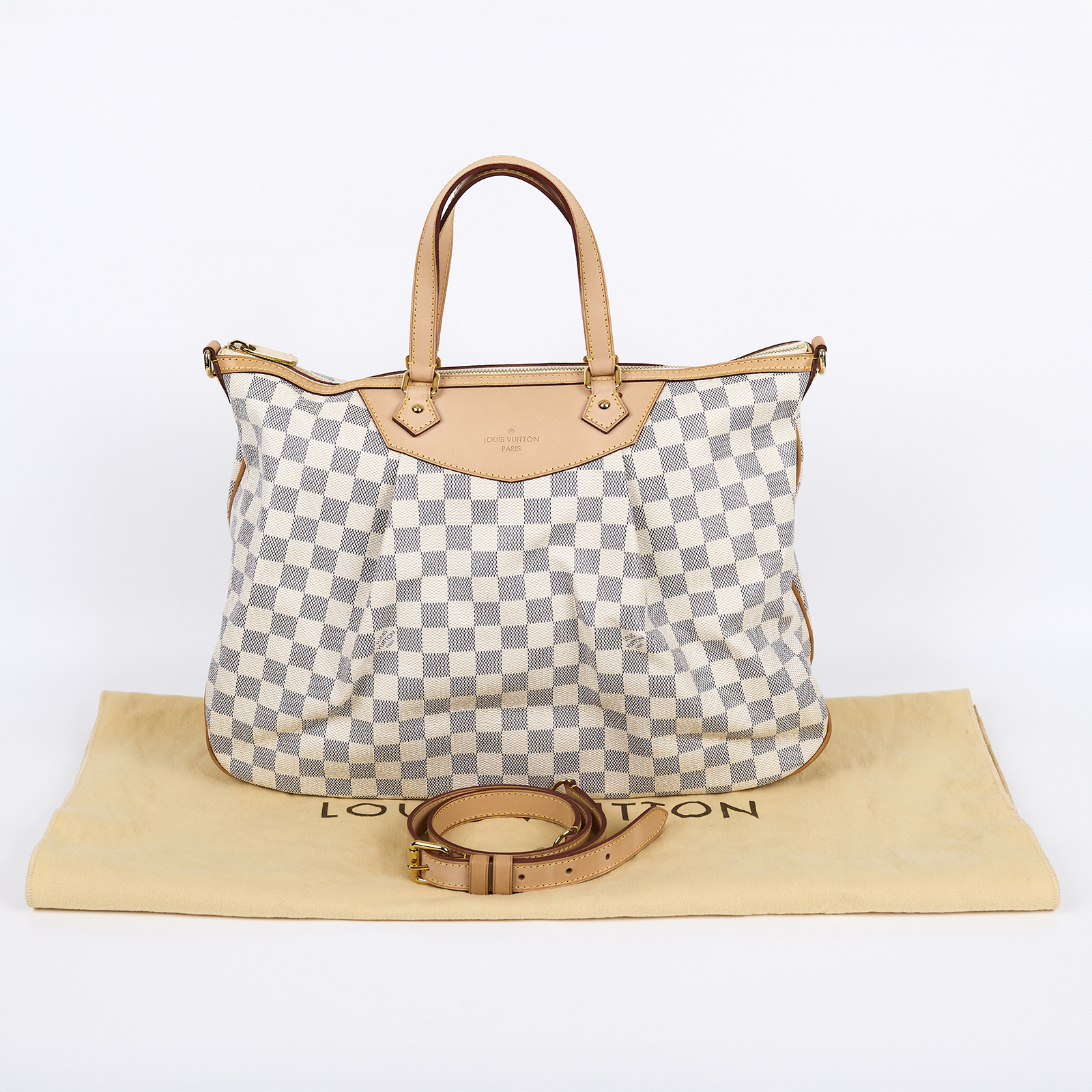 路易威登 LOUIS VUITTON SIRACUSA GM 肩背包 斜背包 兩用包 N41111 白棋盤SIRACUSA GM 防塵袋/STARP