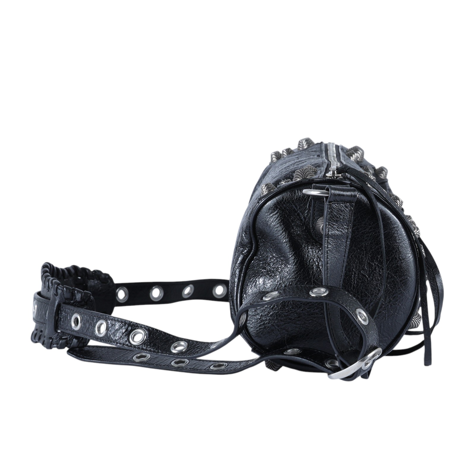 巴黎世家 BALENCIAGA Le cagole 圓筒包 771716210KR 黑仿舊Le Cagole圓筒包 防塵袋/購買證明正本