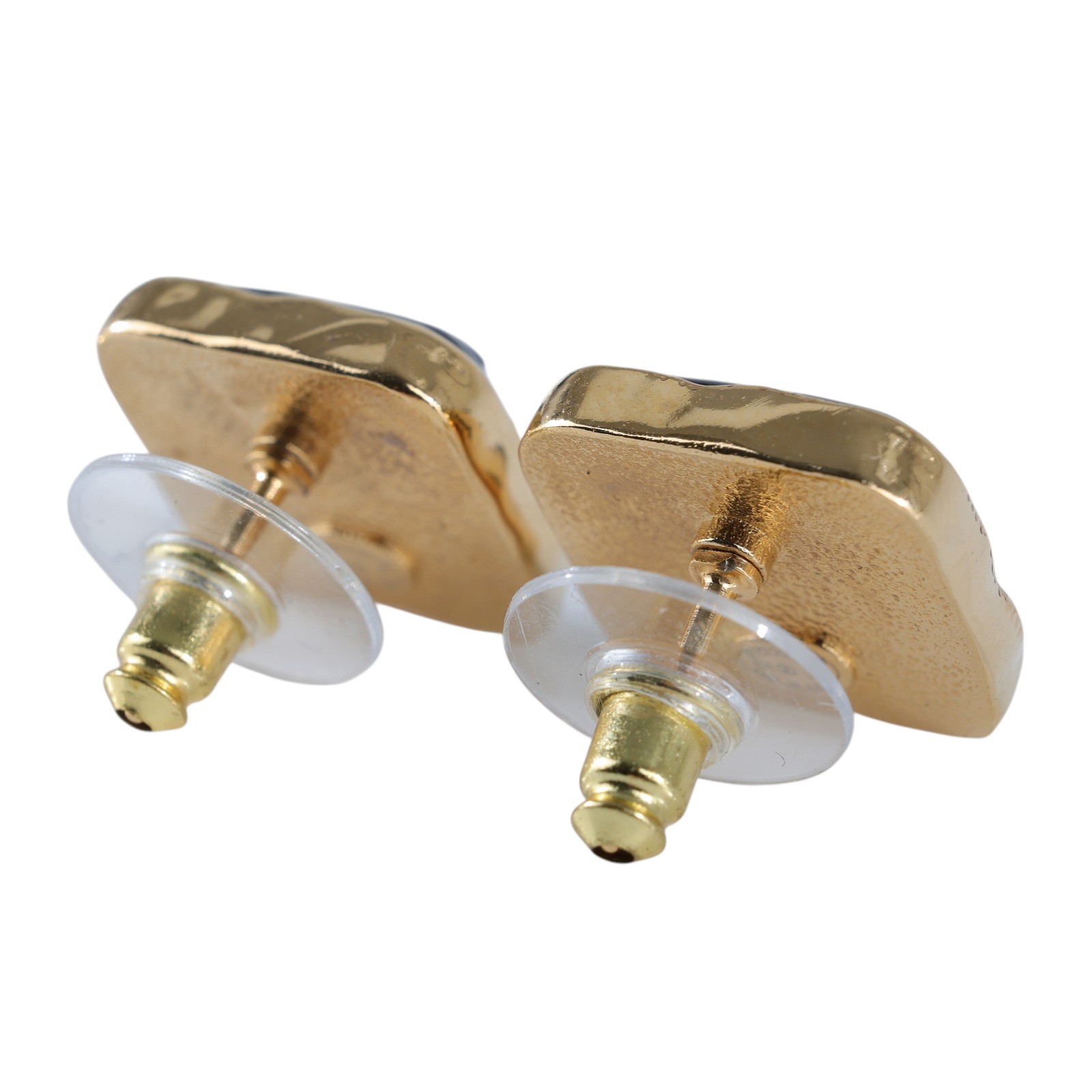 香奈兒 CHANEL CC LOGO 耳環 耳釘 ABC253/B25V 黑金方塊雙C耳環 原廠盒子/購買證明正本