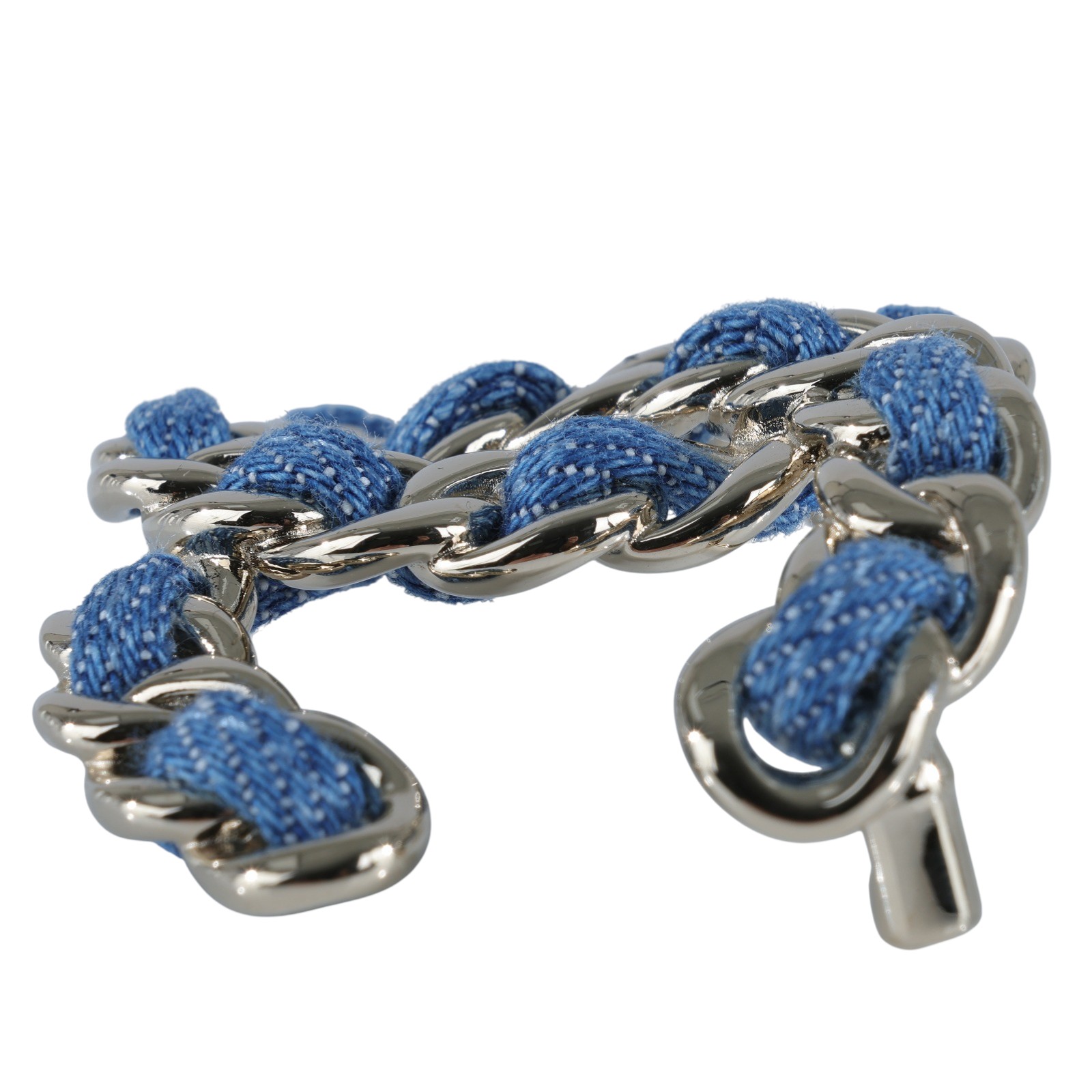 香奈兒 CHANEL CC LOGO 胸針 ABF175/B25P 牛仔皮穿鍊雙C胸針 原廠盒子/購買證明正本