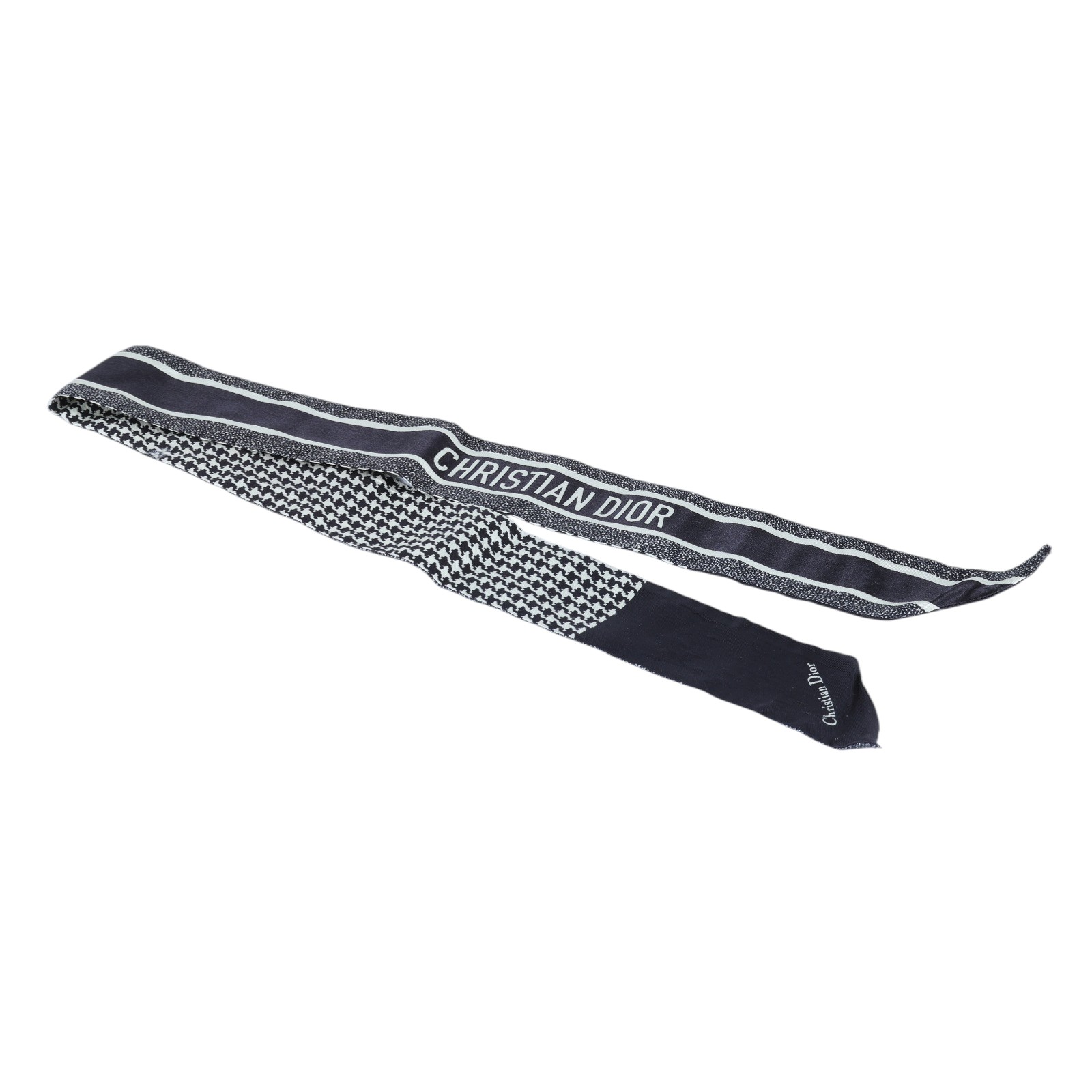 迪奧 CHRISTIAN DIOR Mitzah 絲巾 15MON106I601 千鳥格MITZAH絲巾 原廠盒子/購買證明正本