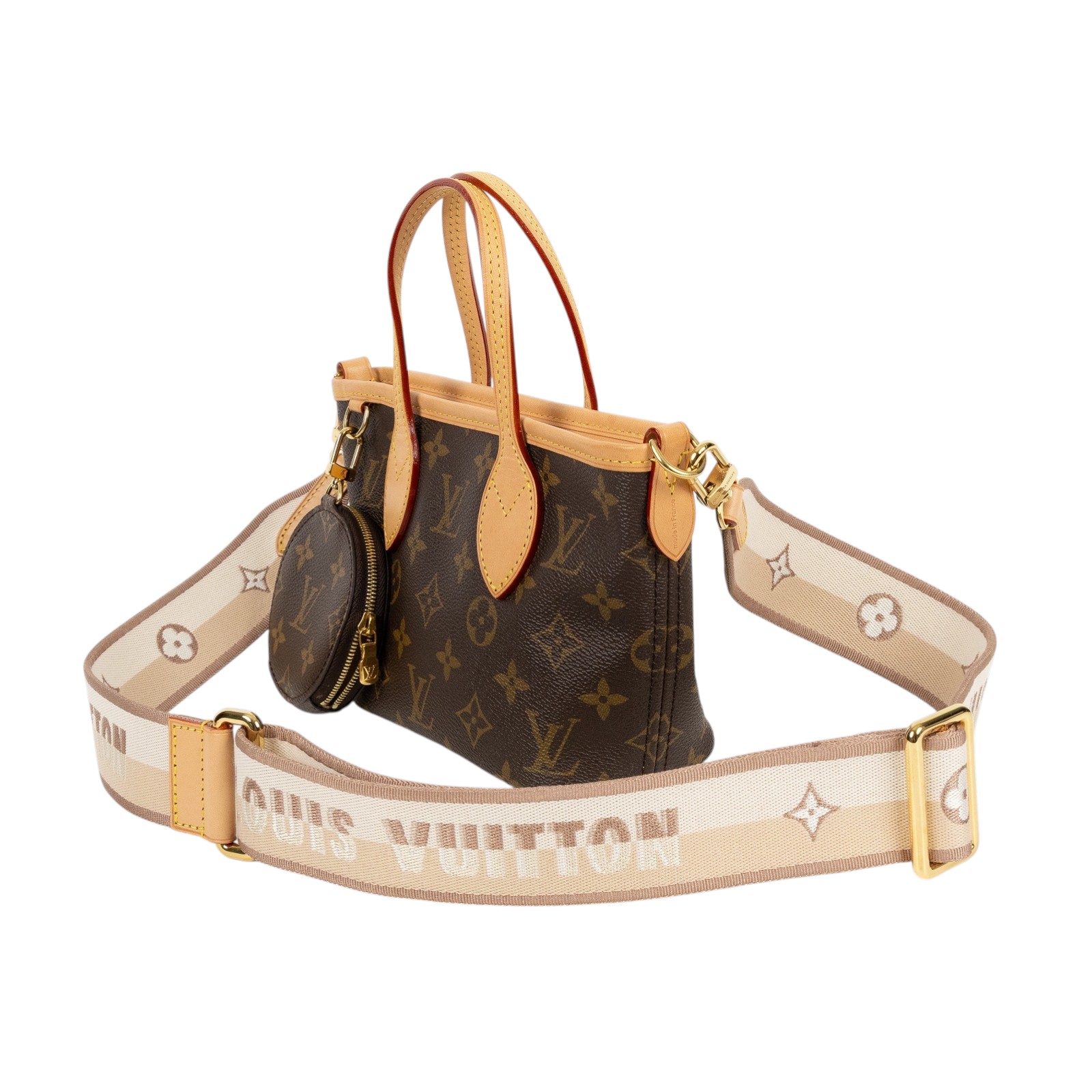 路易威登 LOUIS VUITTON Neverfull BB 單肩包 托特包 M46705 晶片款 原花NEVERFULL BB STARP/內袋/防塵袋