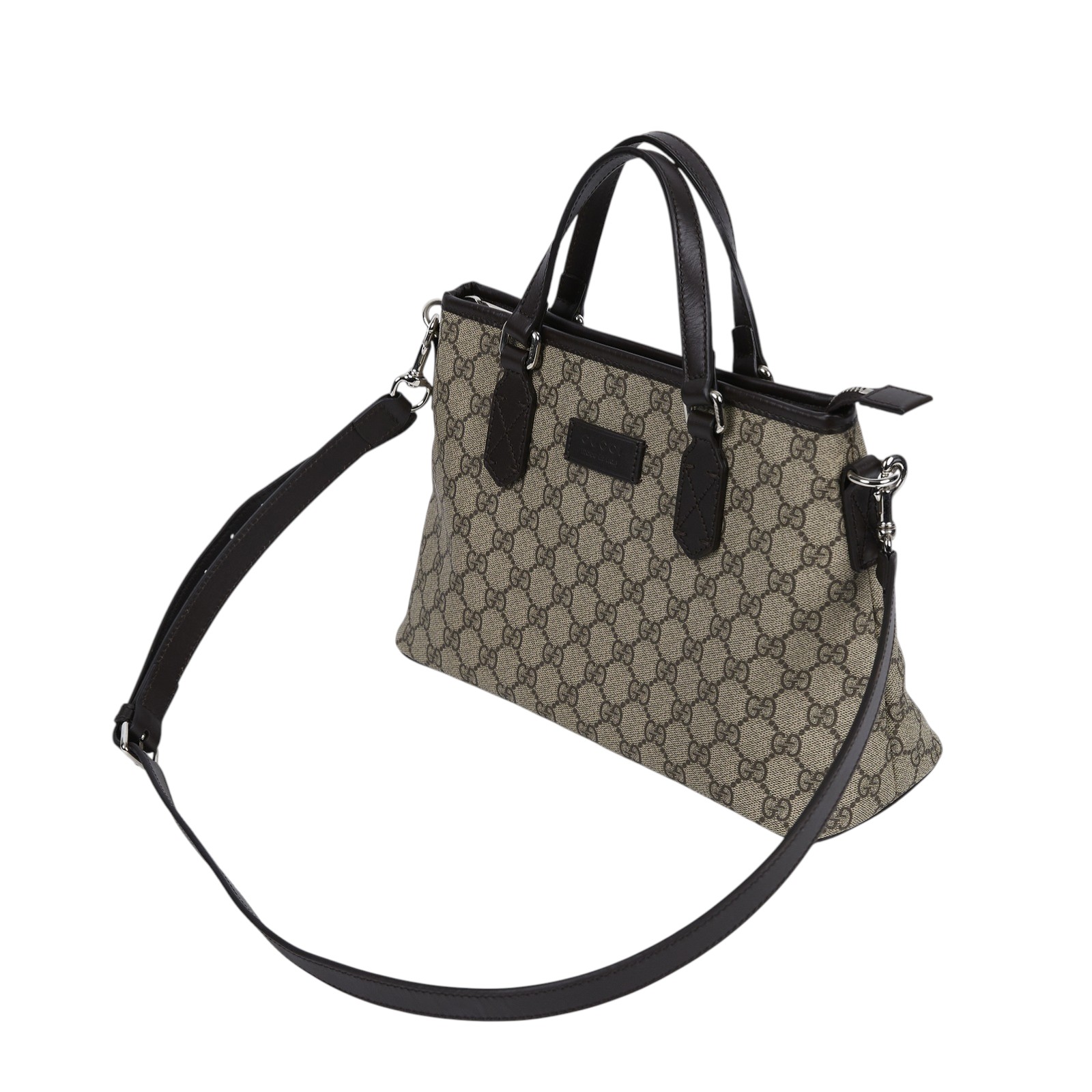 古馳 GUCCI Tote GG 手提包 斜背包 托特包 429019 深咖GG紋小款手提包 背帶