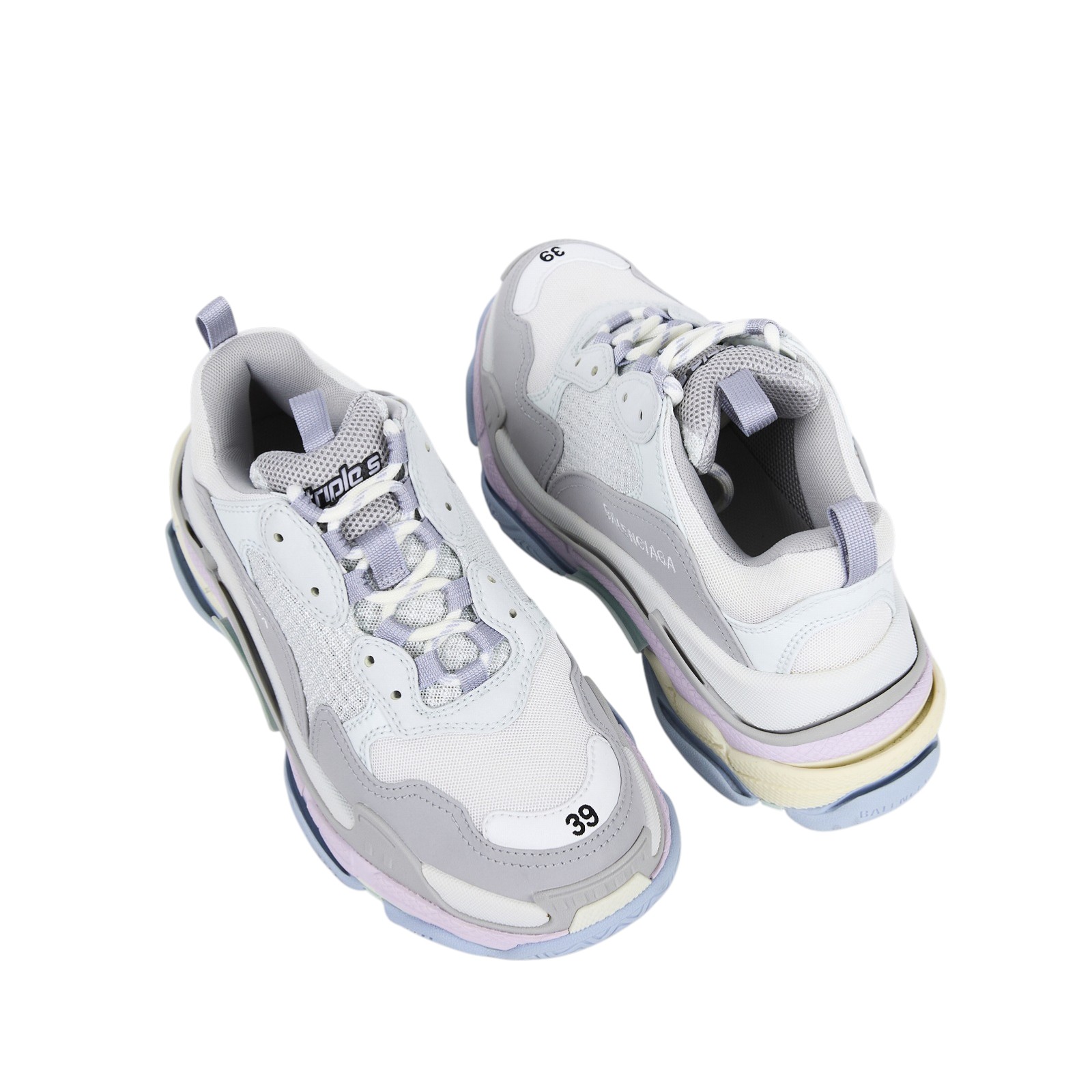 巴黎世家 BALENCIAGA Triple S Clear Sole 運動鞋 老爹鞋 524039W2CA1_39  原廠盒子/防塵袋/鞋帶