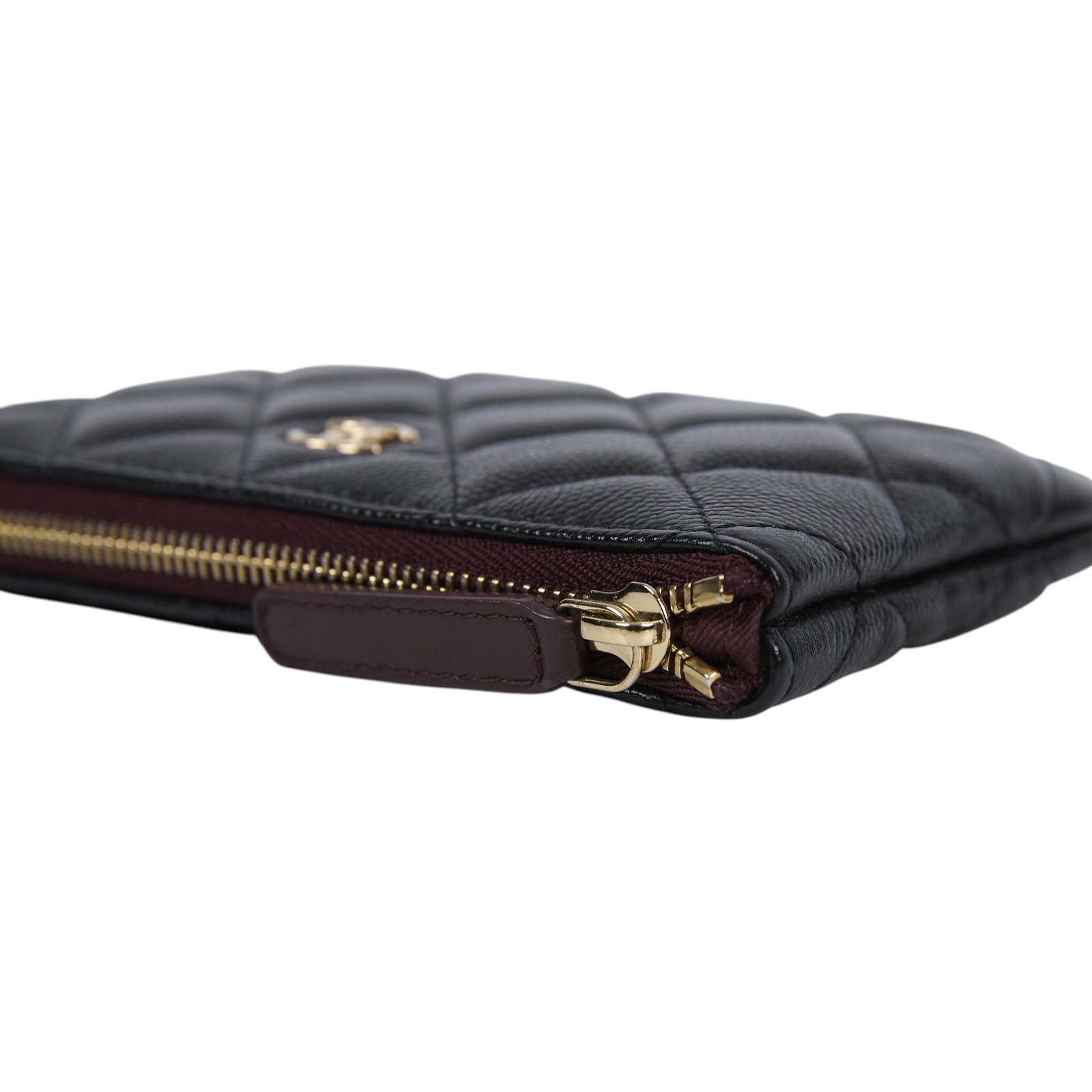 香奈兒 CHANEL 手拿包 隨身包 零錢包 小皮件 A82365 31開黑荔枝一字拉POUCH 防塵袋/原廠盒子/保證卡