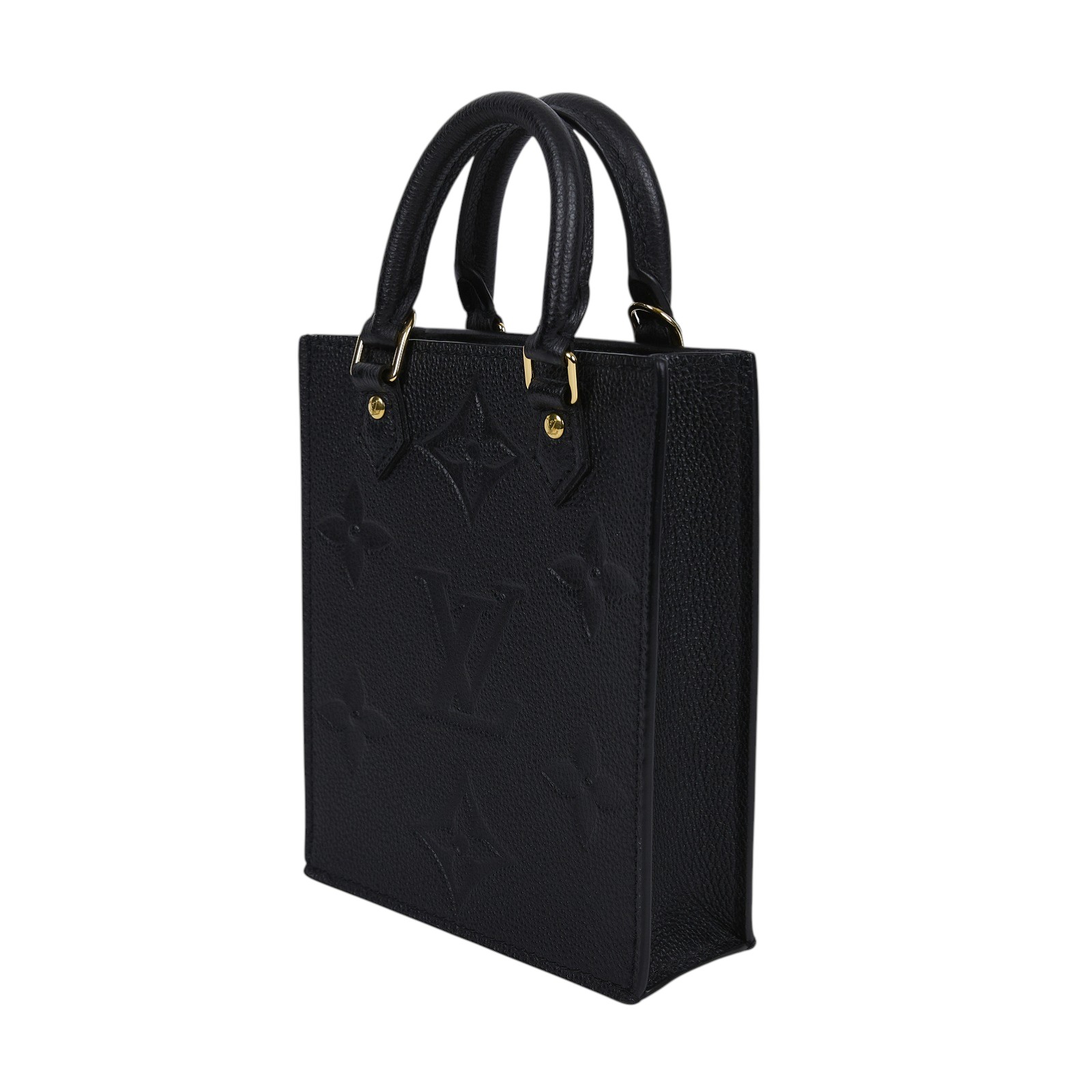 路易威登 LOUIS VUITTON Petit Sac Plat 黑色壓紋 迷你 琴譜包 M81417 晶片款  原廠盒子/防塵袋/購買證明正本/背帶