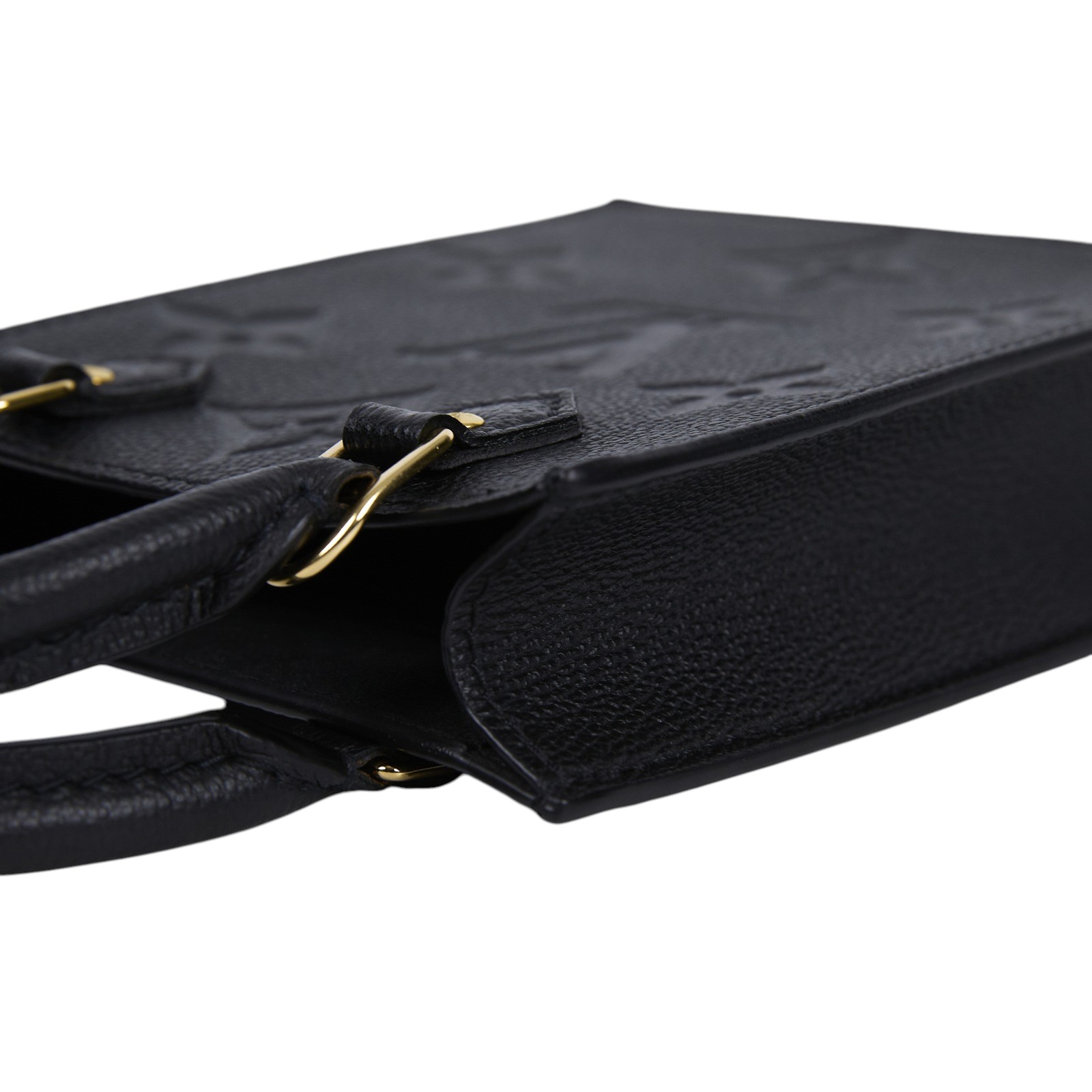 路易威登 LOUIS VUITTON Petit Sac Plat 黑色壓紋 迷你 琴譜包 M81417 晶片款  原廠盒子/防塵袋/購買證明正本/背帶