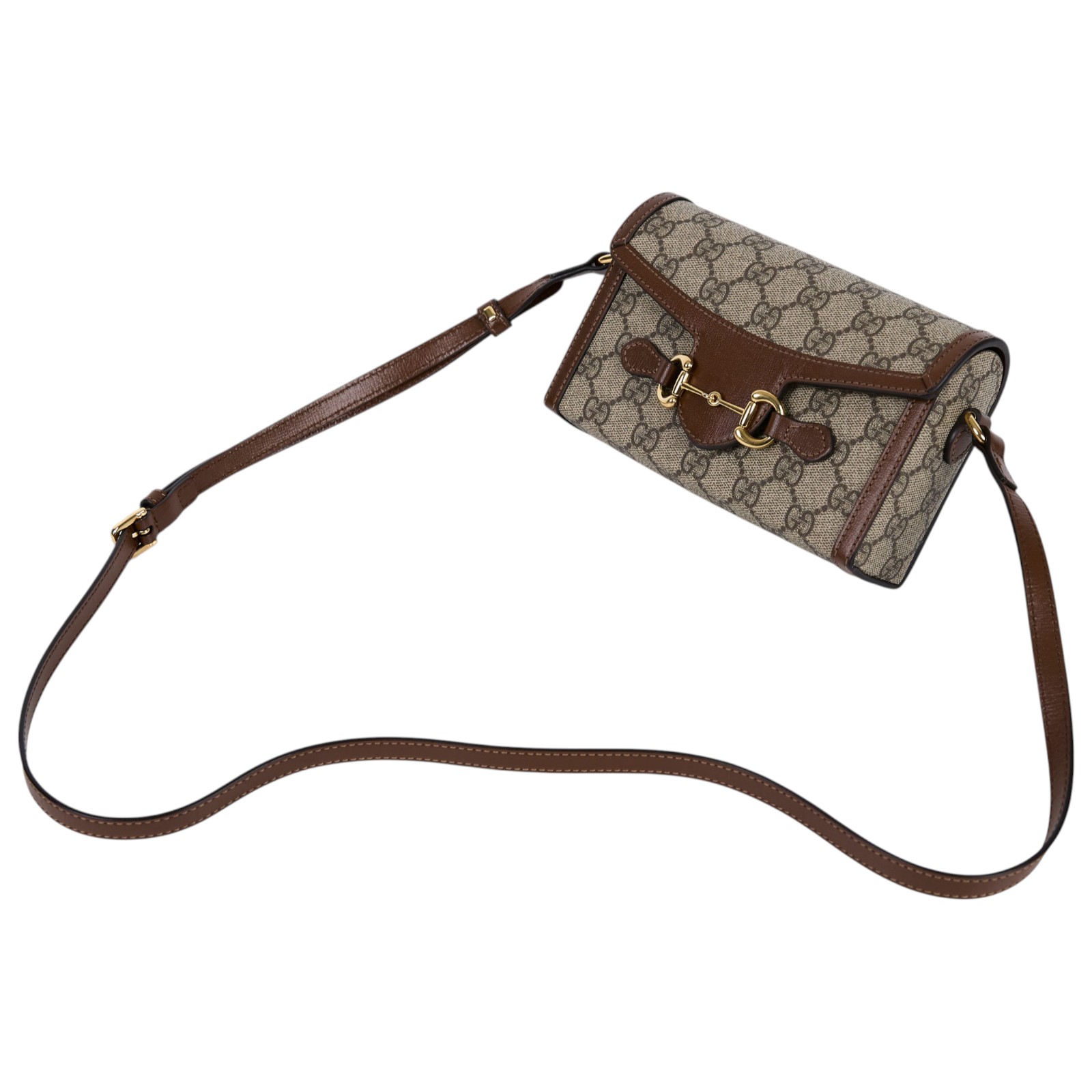 古馳 GUCCI Horsebit 1955 馬銜扣 迷你袋 斜背包 烏木色 699296 92TCG 棕1955 HORSEBIT MINI 原廠盒子/防塵袋
