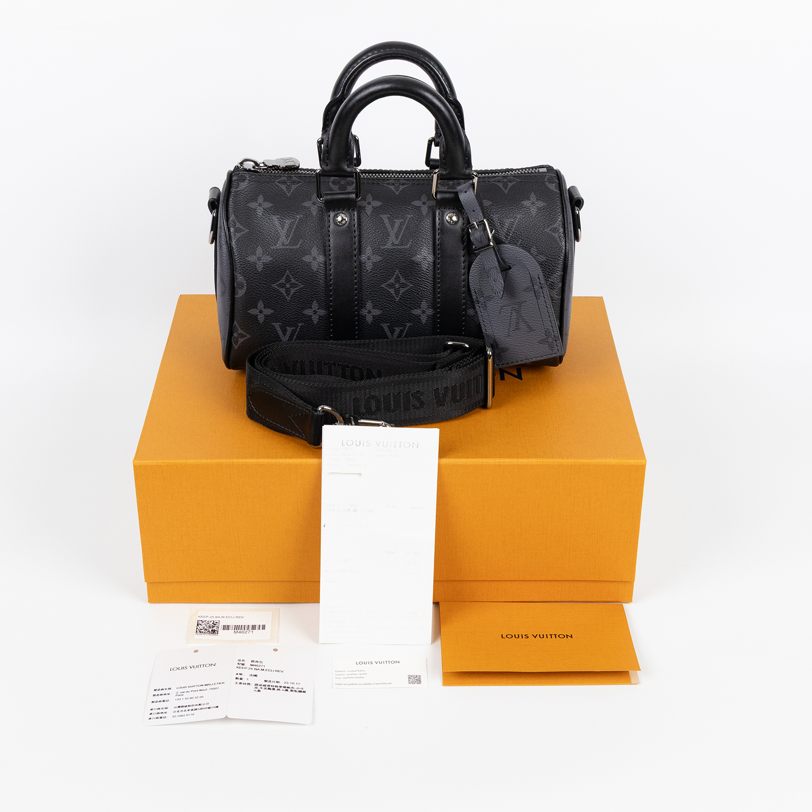 路易威登 LOUIS VUITTON Keepall Bandoulière 25 手提包 肩背包 波士頓包 M46271 晶片款  原廠盒子/背帶/吊牌/購買證明正本/RFID(消磁)