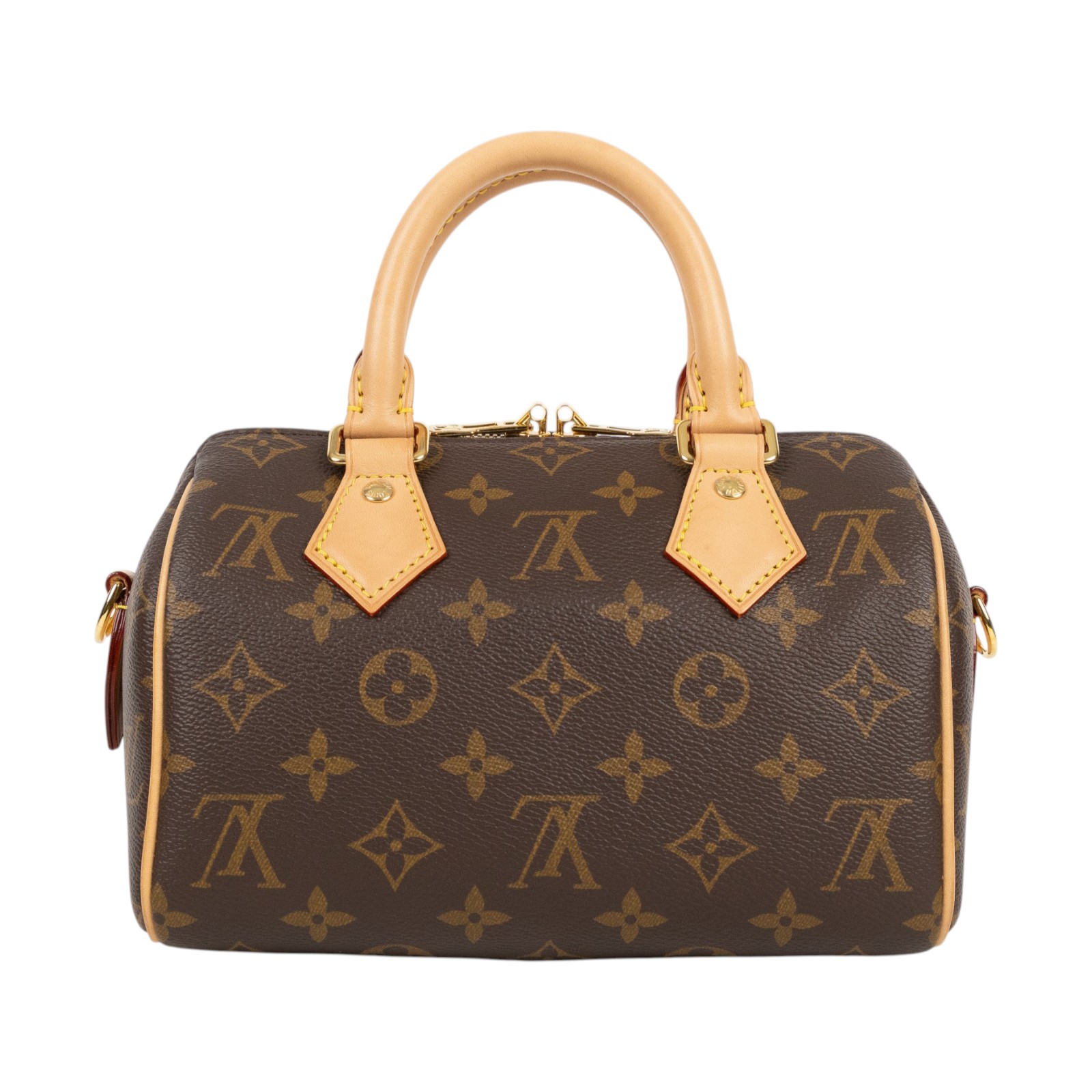 路易威登 LOUIS VUITTON Speedy Bandoulière 20 米色 帆布 手提 斜背 波士頓包 M46222 晶片款  原廠盒子/背帶/鎖組/購買證明正本