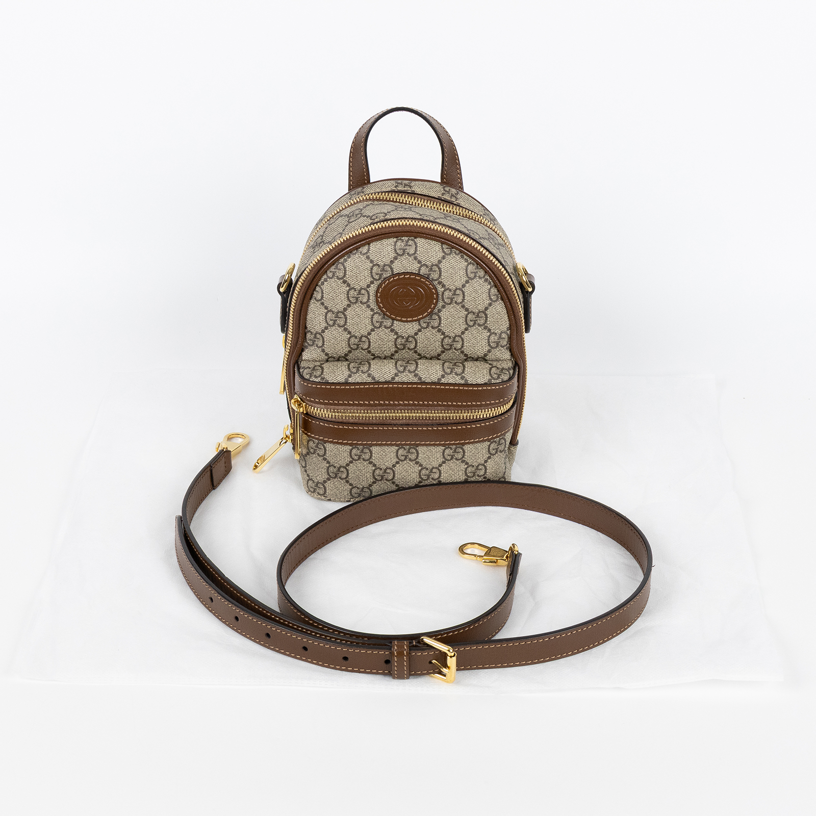 古馳 GUCCI GG Supreme 手提包 腰包 斜背包 725654 92TCG 咖GG 2WAY包 背帶