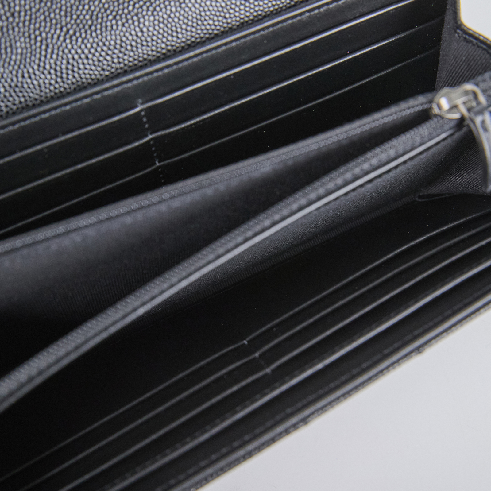 香奈兒 CHANEL Boy 雙C 荔枝皮 牛皮 釦式 長夾 A80286 B01489 31開黑荔枝BOY長夾 原廠盒子/防塵袋/保證卡/購買證明正本