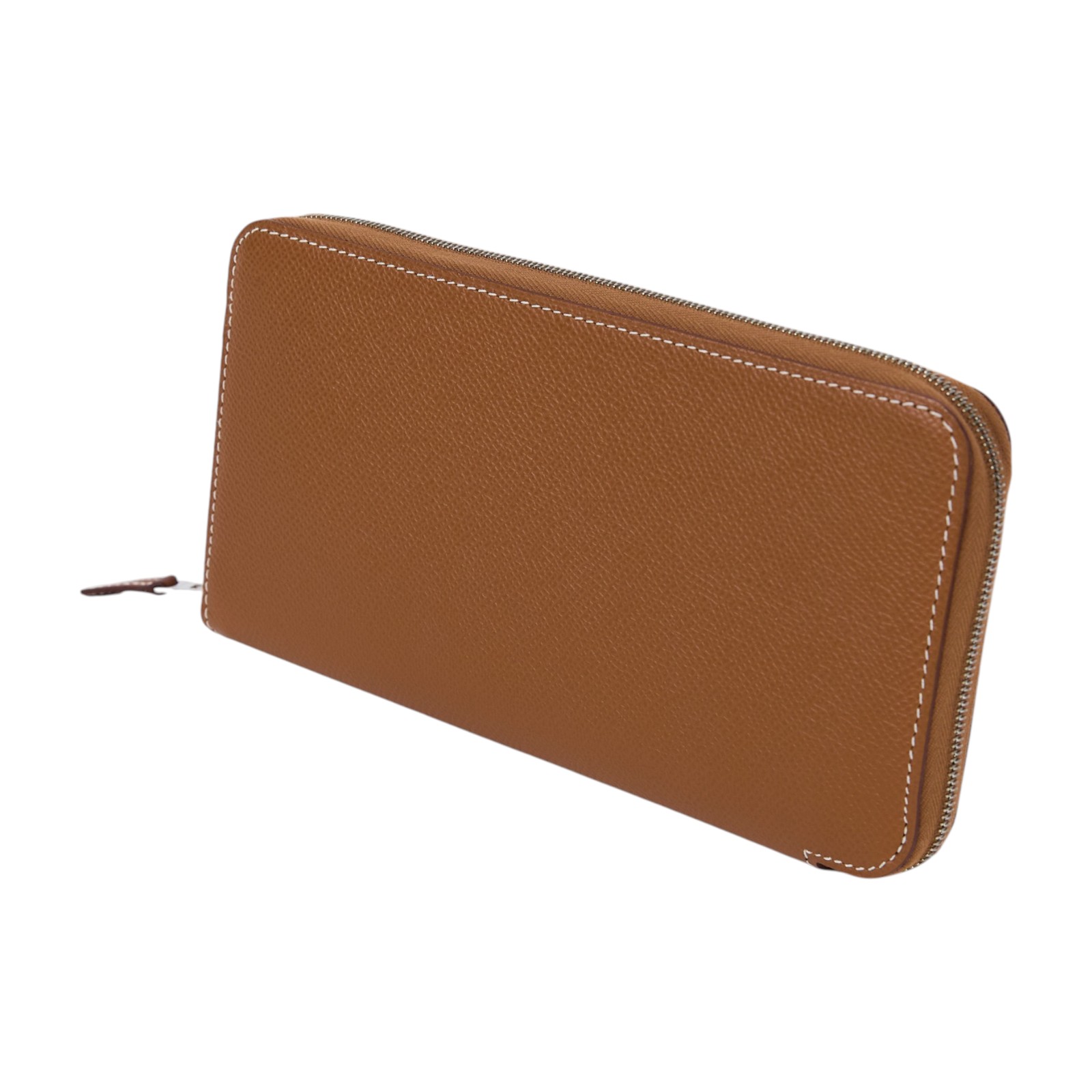 愛馬仕 Hermes SilkIn 拉鍊 長夾 錢包 SILKL U AA 003 ZA U刻棕絲巾拉鍊長夾 原廠盒子