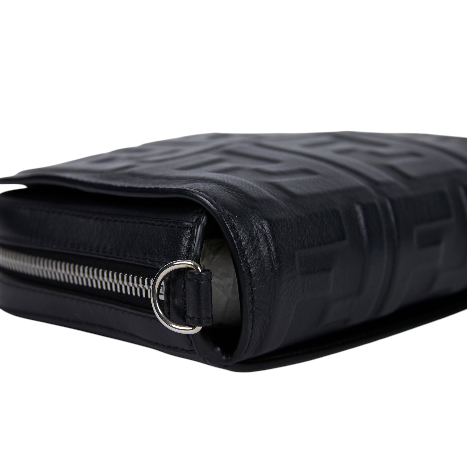 芬迪 FENDI 斜背包 相機包 7M0299A72V 黑FF壓紋ZUCCA斜背包 原廠盒子/防塵袋/背帶