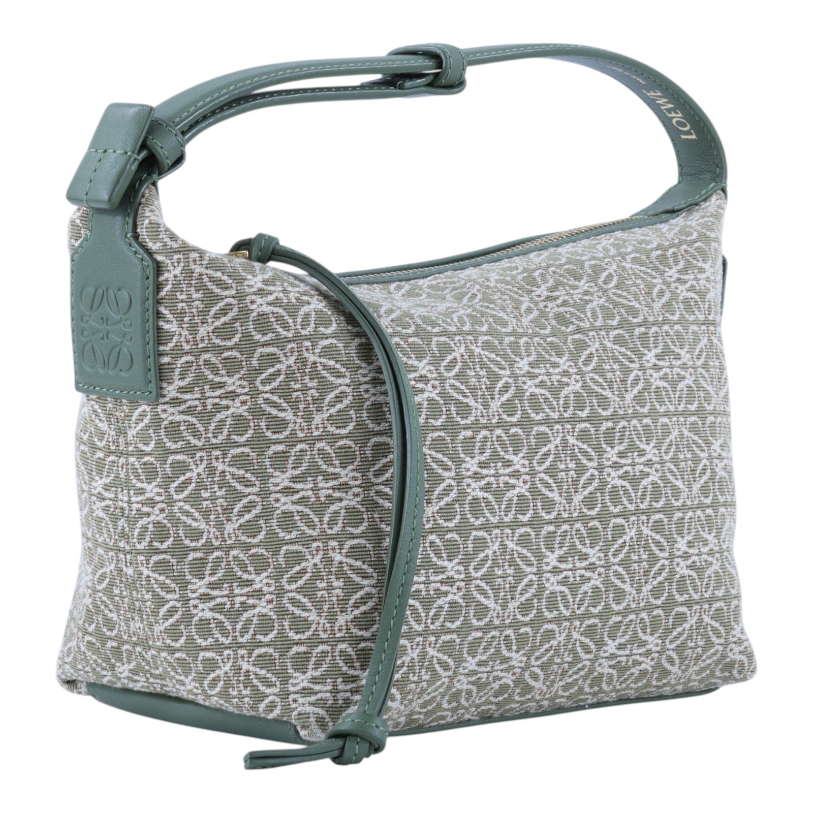 羅意威 LOEWE Cubi Anagram 小型 緹花布 手提包 A906K75X06 綠CUBI ANAGRAM 無附屬品