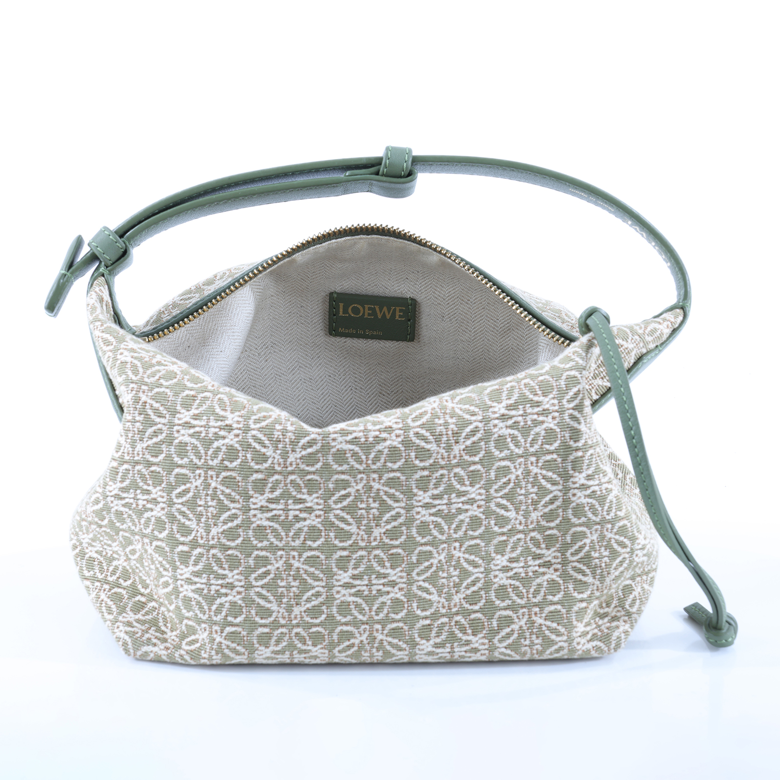 羅意威 LOEWE Cubi Anagram 小型 緹花布 手提包 A906K75X06 綠CUBI ANAGRAM 無附屬品