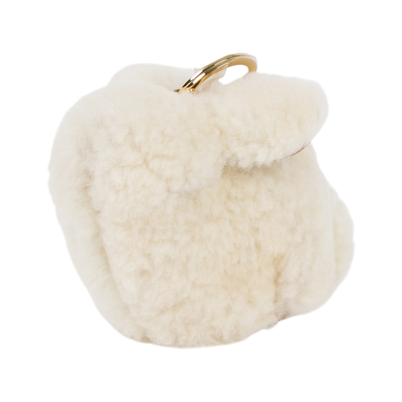 羅意威 LOEWE 羊羔絨 零錢包 121.67.T40 白毛茸茸兔子吊飾 原廠盒子/防塵袋/購買證明正本+影本