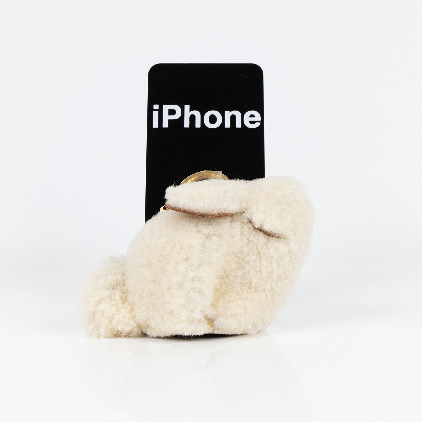 羅意威 LOEWE 羊羔絨 零錢包 121.67.T40 白毛茸茸兔子吊飾 原廠盒子/防塵袋/購買證明正本+影本