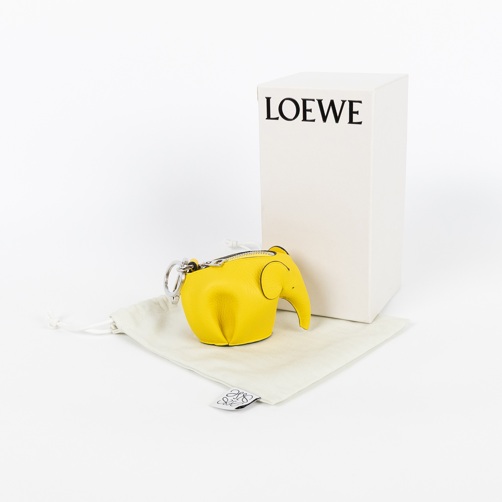 羅意威 LOEWE Elephant 小象包 零錢包  黃大象吊飾 原廠盒子/防塵袋