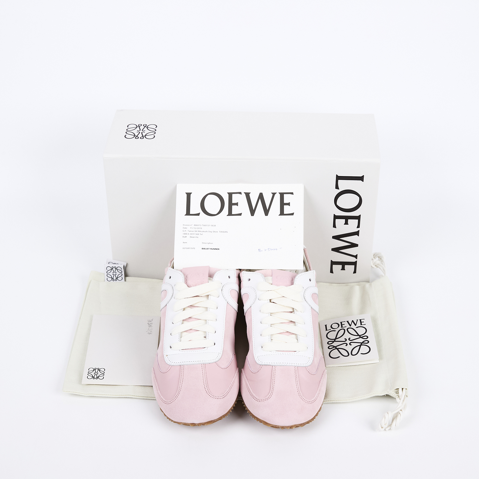 羅意威 LOEWE Ballet Runner 運動鞋  粉BALLET RUNNER#39 原廠盒子/防塵袋/購買證明正本
